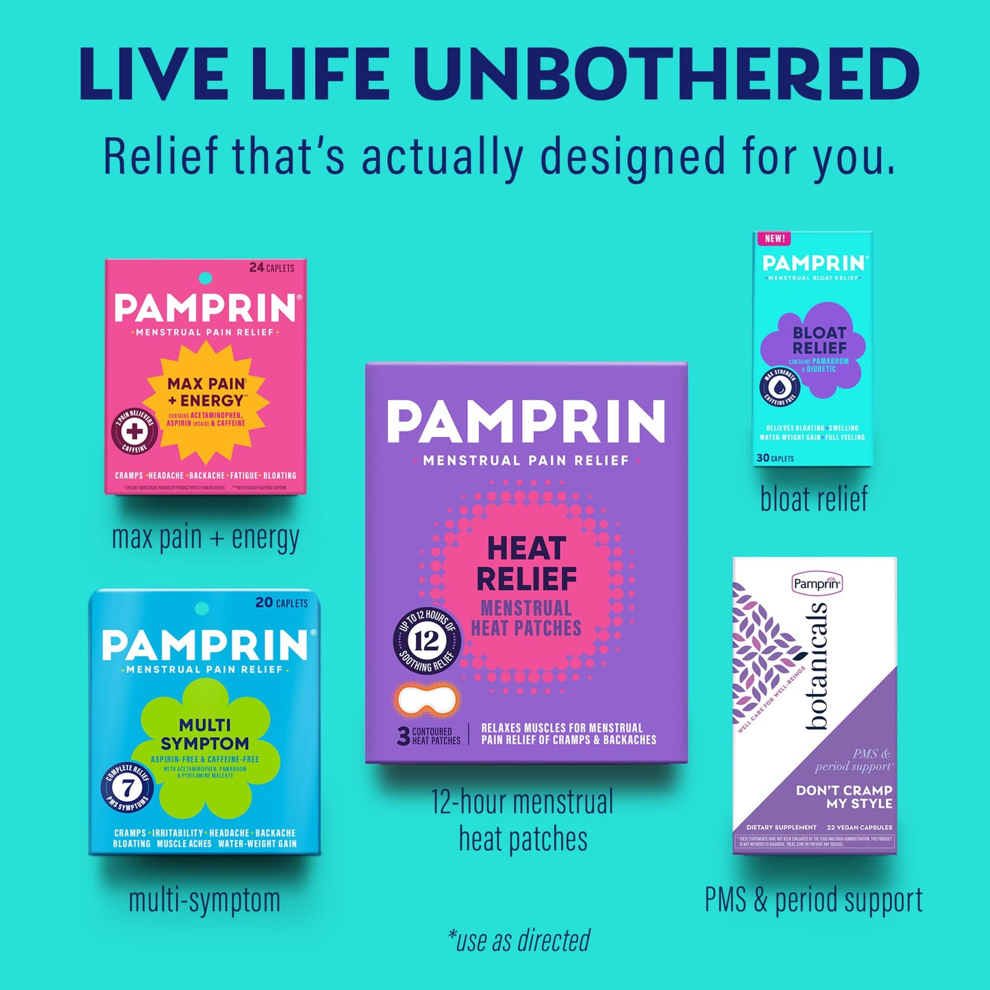 Pamprin Bloat Relief Caplets 30 Count