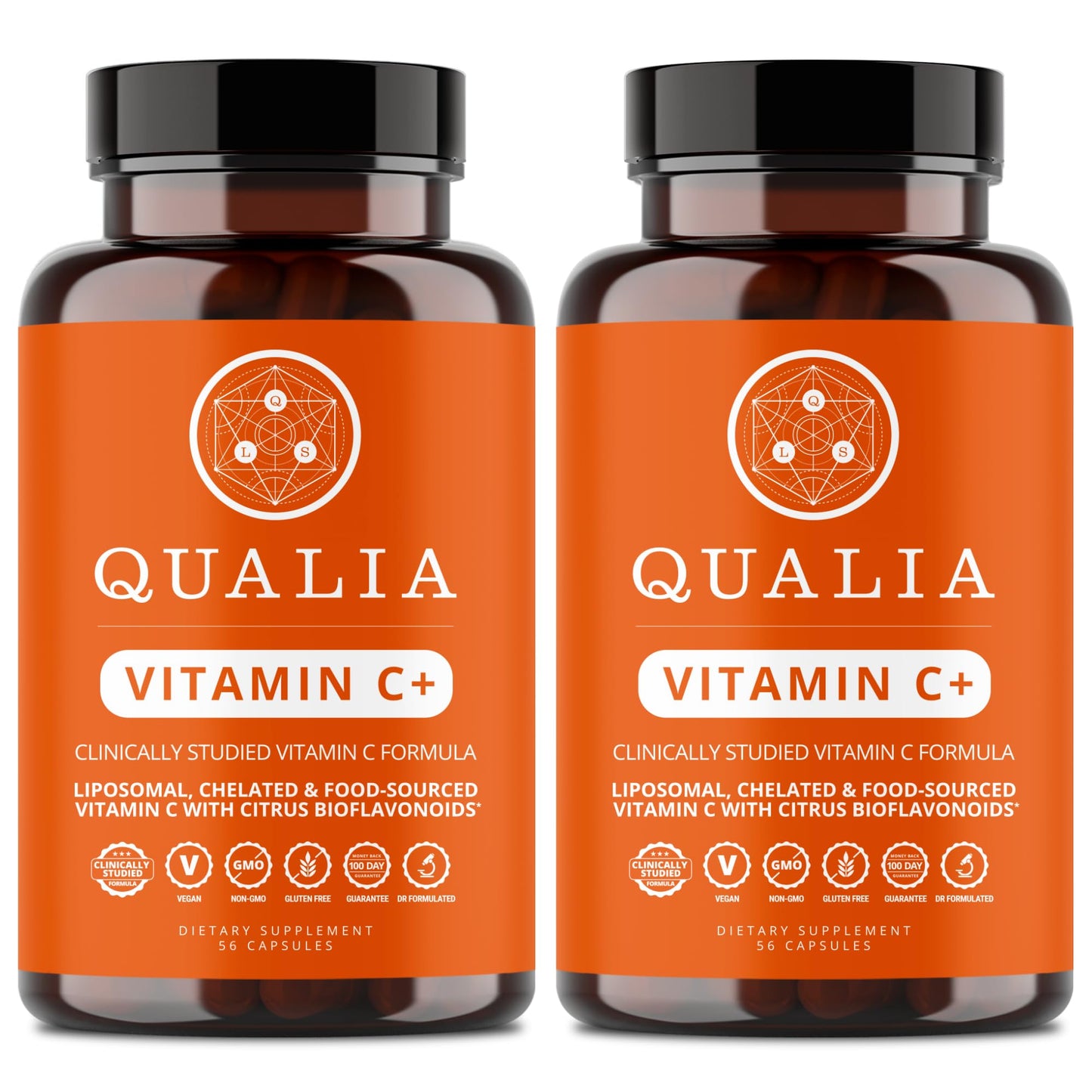 Qualia Life Sciences Vitamin C+ 500 mg Capsules, 112 Capsules