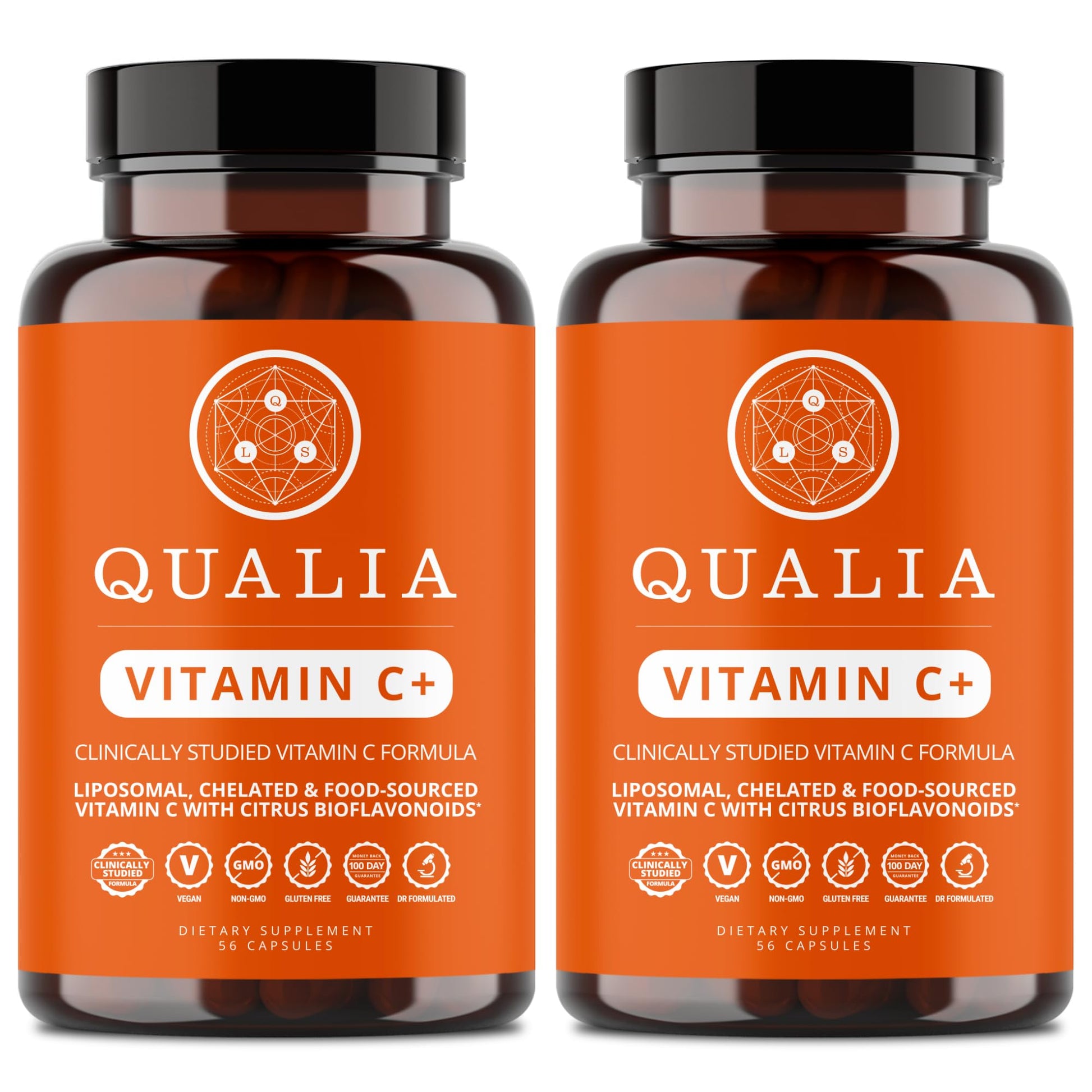 Qualia Life Sciences Vitamin C+ 500 mg Capsules, 112 Capsules