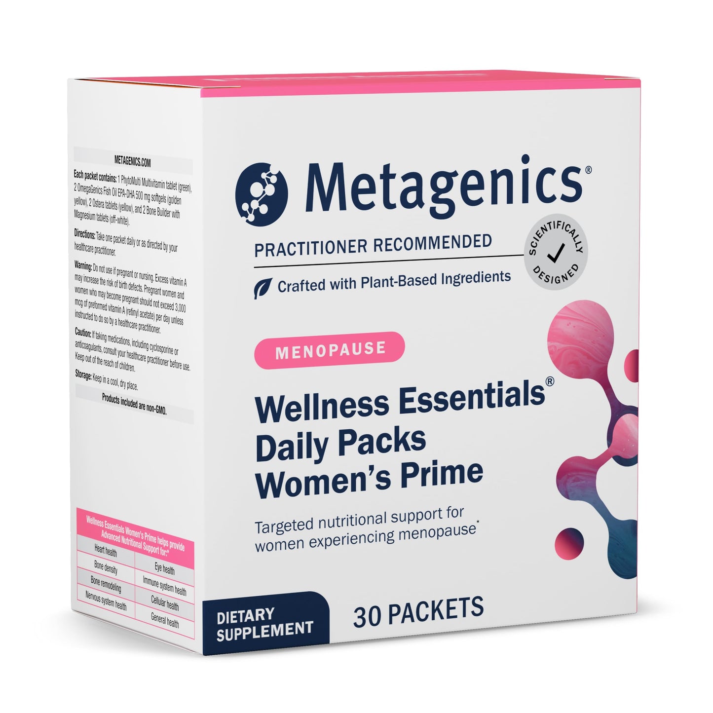 Metagenics Wellness Essentials Women's Prime - Daily Multivitamin & Omega-3 Packets for Menopause Support, Bone, Heart, Brain & Immune Health, Softgels & Tablets, 30 Count