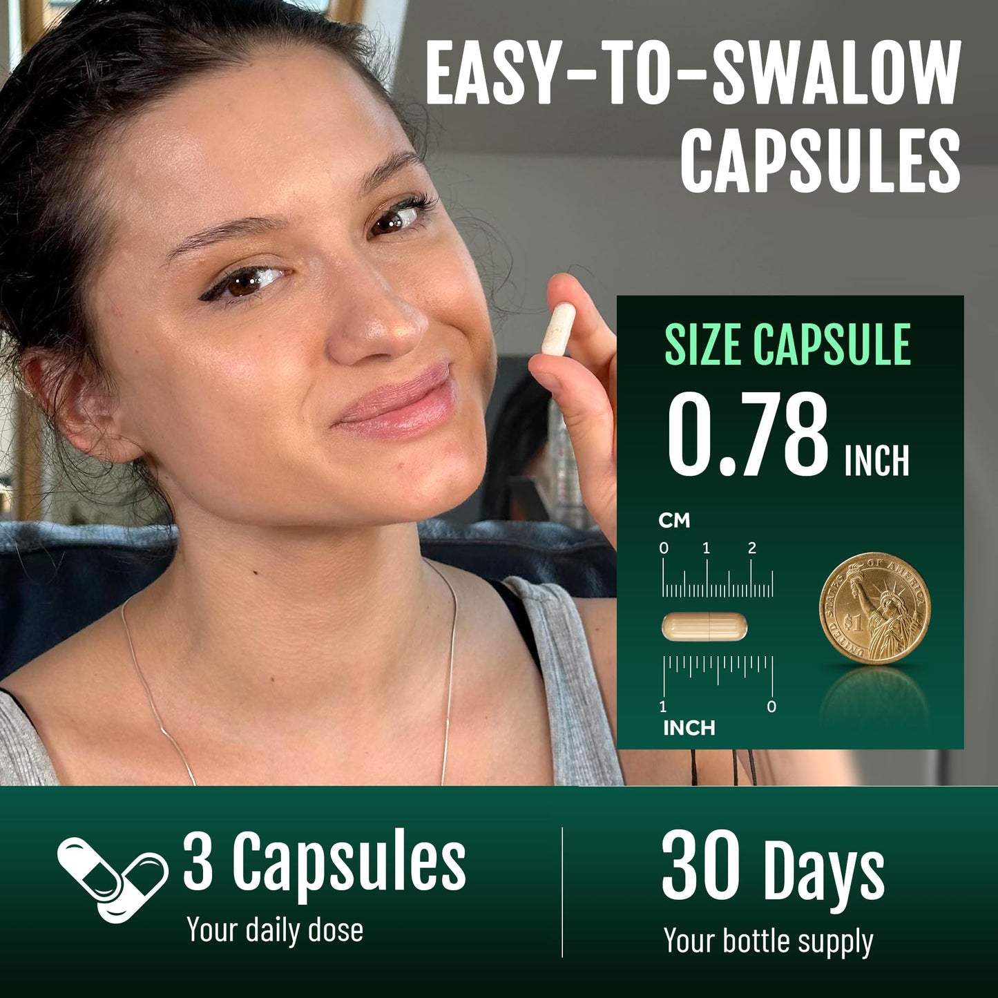 NACLEA Natural Sleep Aid Support for Adults - Melatonin-Free Herbal Supplement Capsules 90 Count