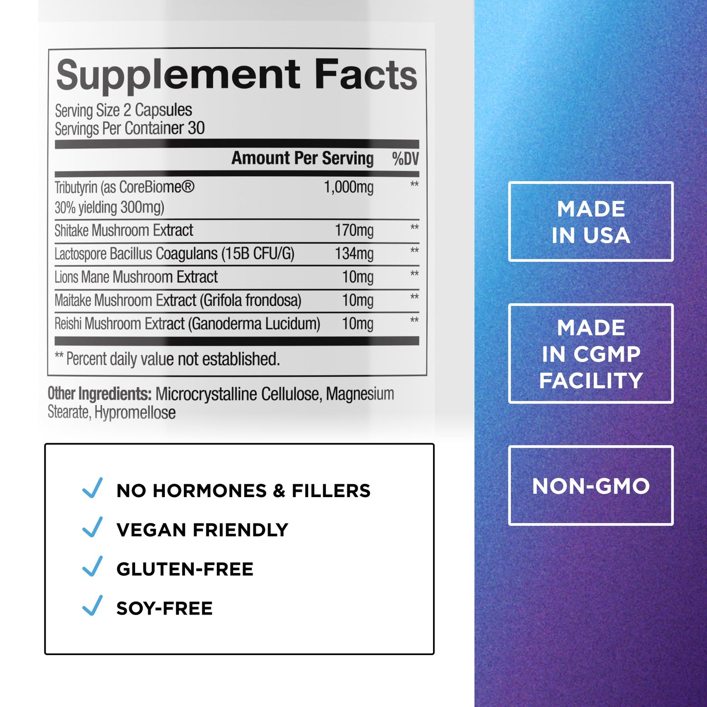 Dr. Emil Nutrition Total Gut Health Complex Prebiotic, Probiotic & Postbiotic Supplement Capsules, 60 Count