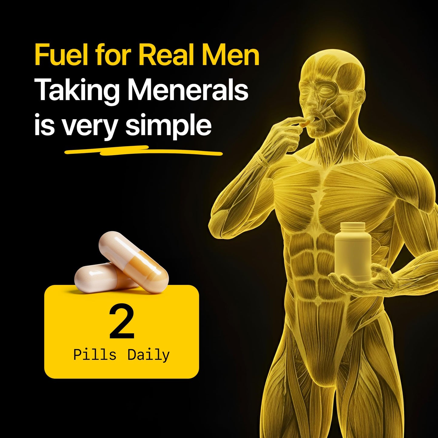 Menerals Mens Multivitamin Capsule 60 Count