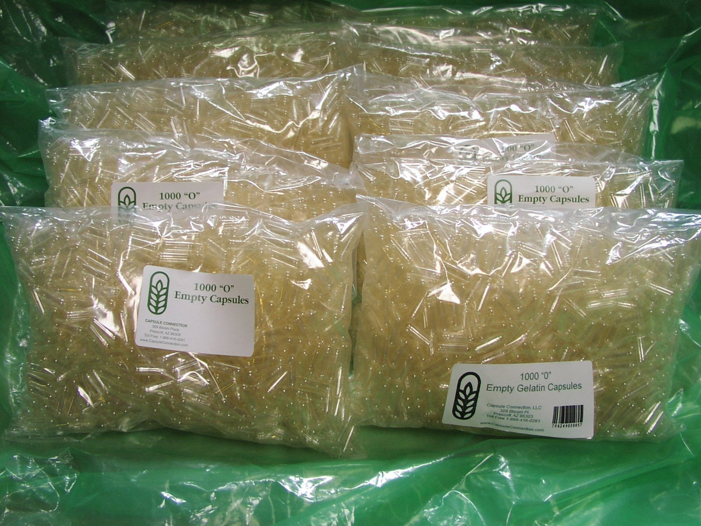 Capsule Connection Empty Gelatin Capsules Size 0, 10,000 Capsules
