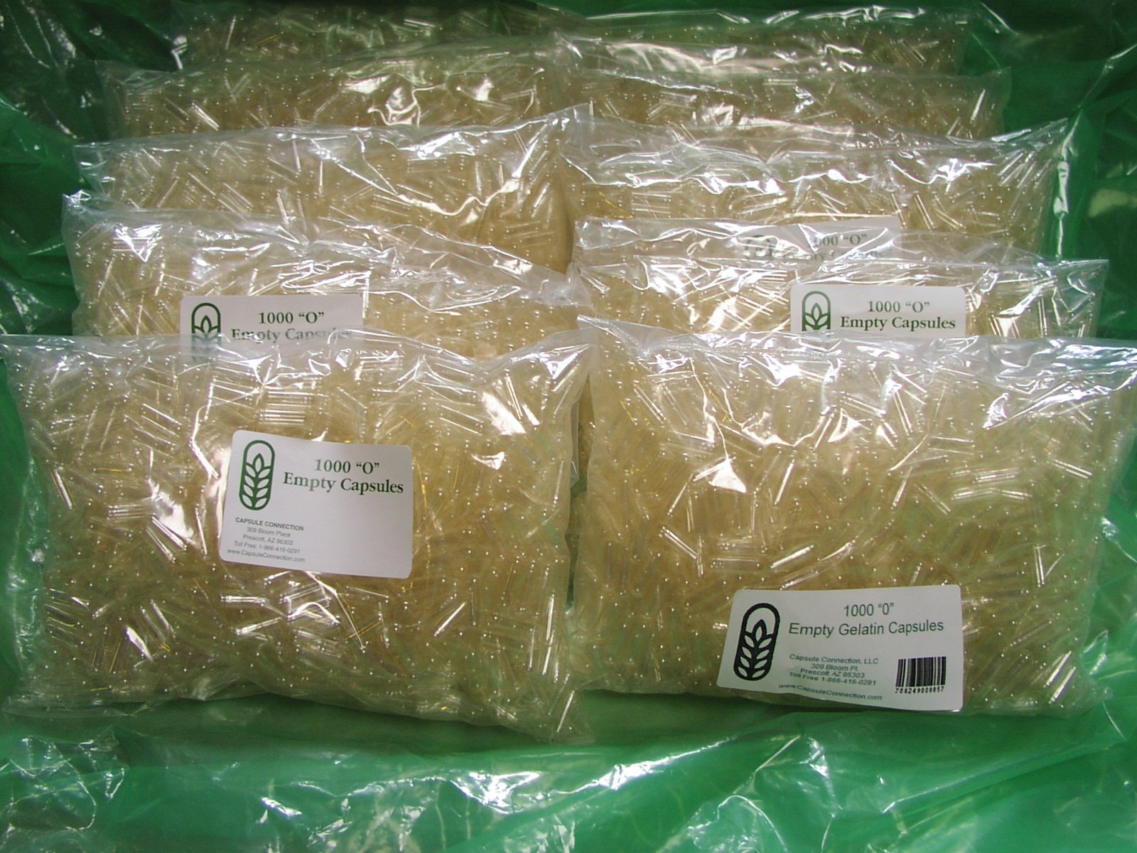 Capsule Connection Empty Gelatin Capsules Size 0, 10,000 Capsules