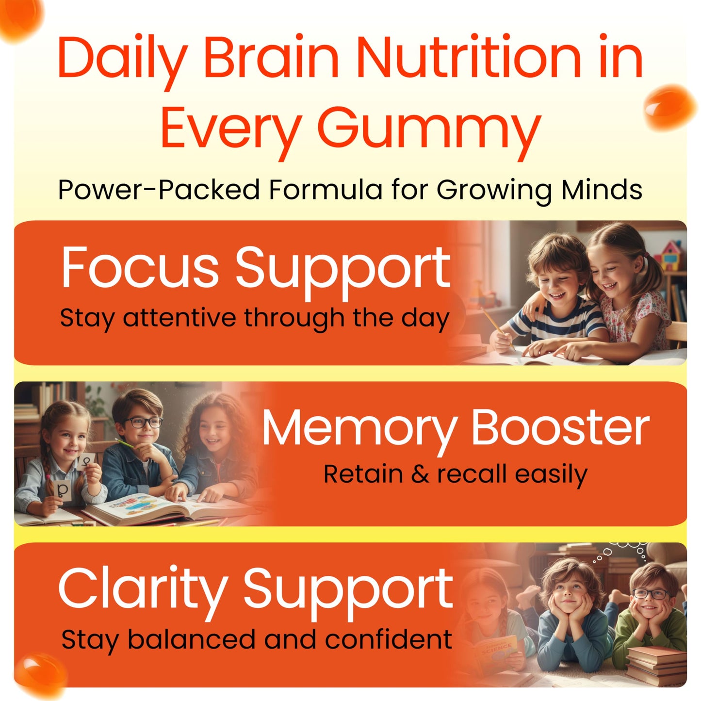 Therefore Real Focus Gummies for Kids & Teens, 60 Gummies