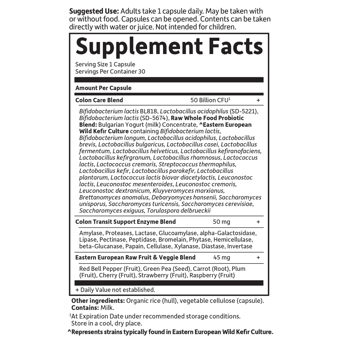Garden of Life Probiotics for Women and Men - Raw Probiotics Colon Care 50 Billion CFU and Enzymes, Shelf Stable Once Daily Acidophilus Probiotic for Regularity and Immune Health Support, 30 Capsules