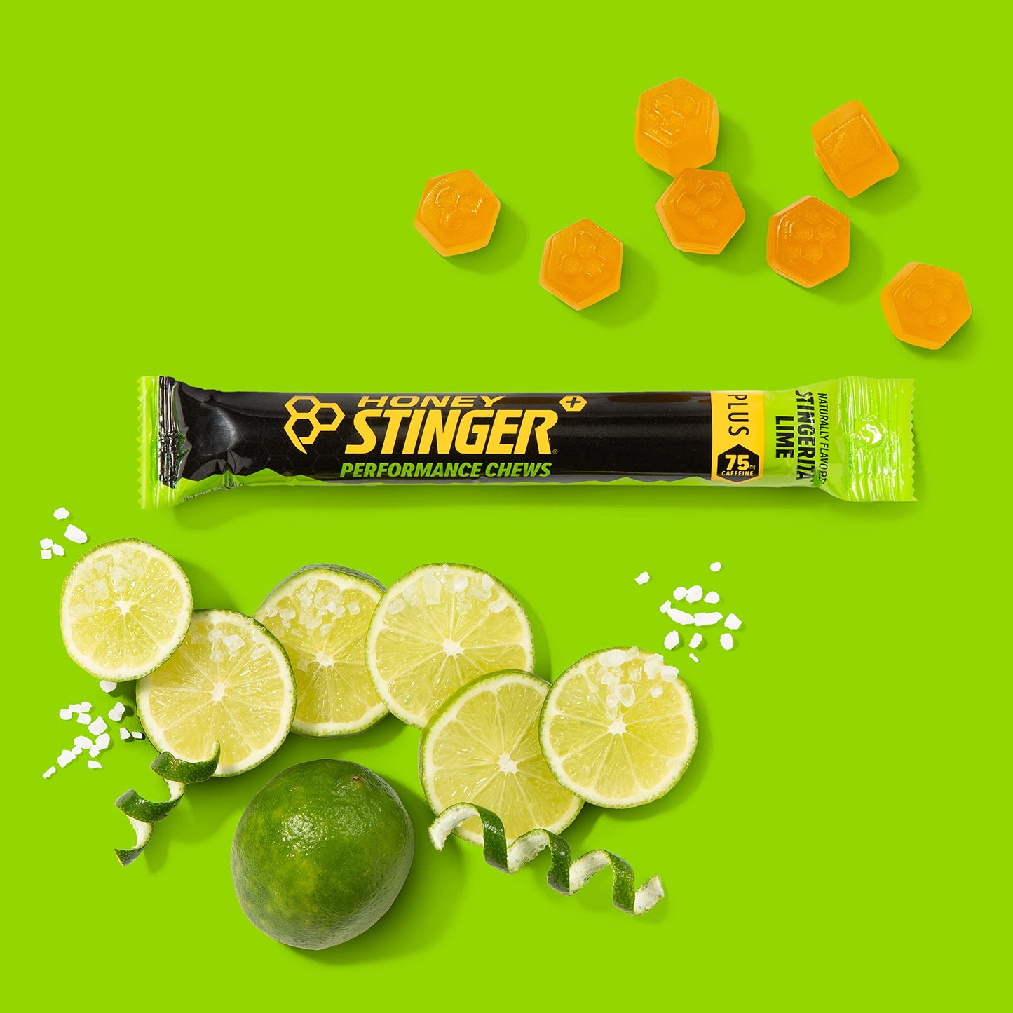 Honey Stinger Stingerita Lime Performance Energy Chews, 12-Pack, 21.6 oz