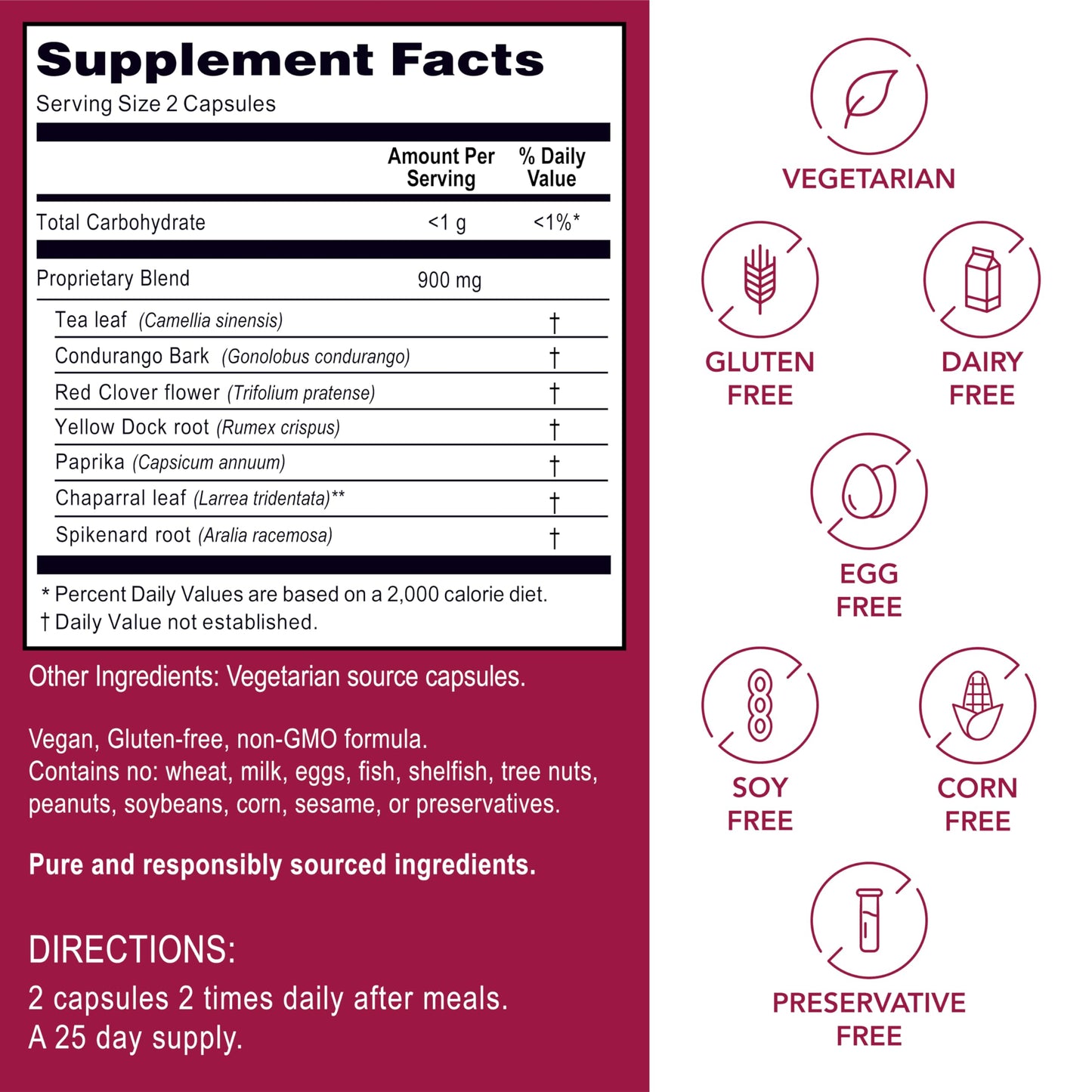 Kroeger Herb Products Chem X Daily Detox and Cleansing Formula Capsule 100 Count