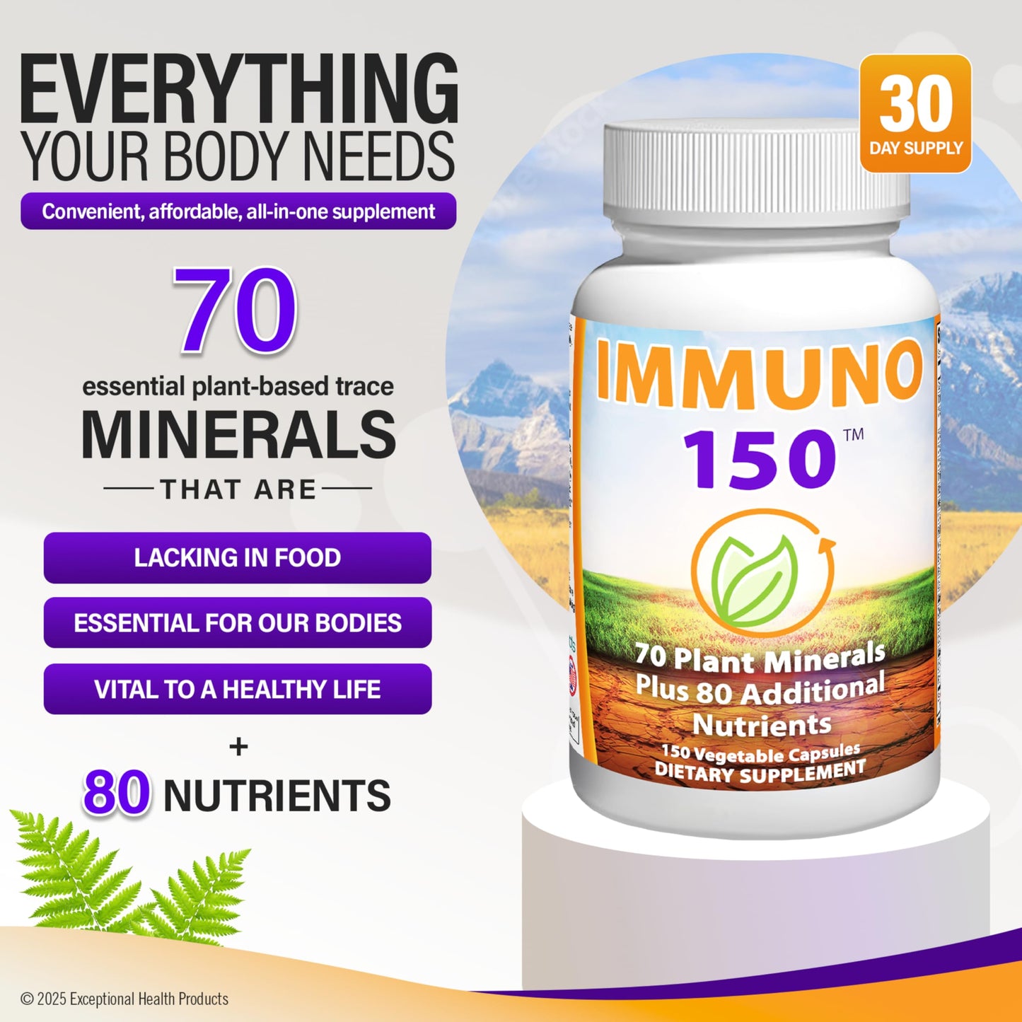 Immuno 150 Immune Support Supplement Capsules, 150 Count