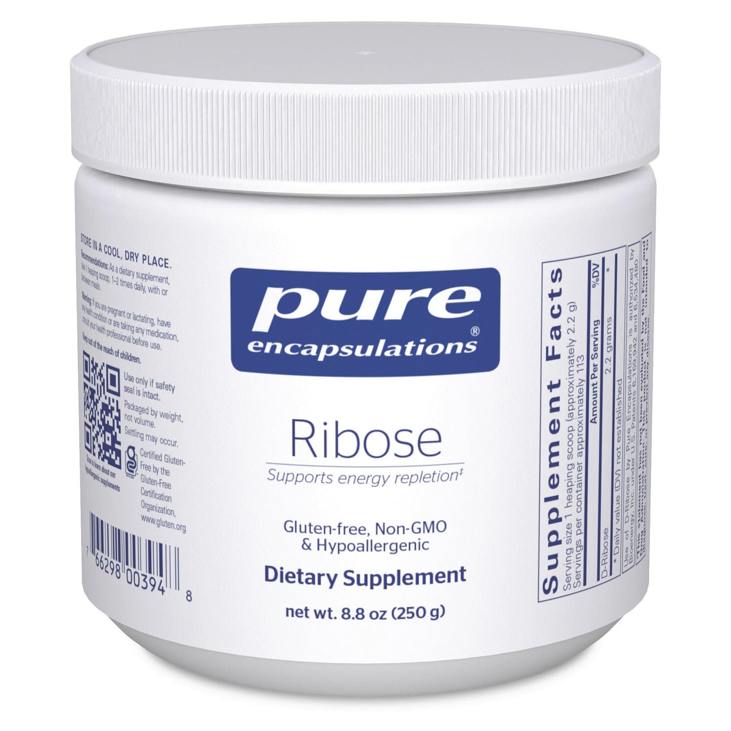 Pure Encapsulations Ribose Powder 8.8 Ounce