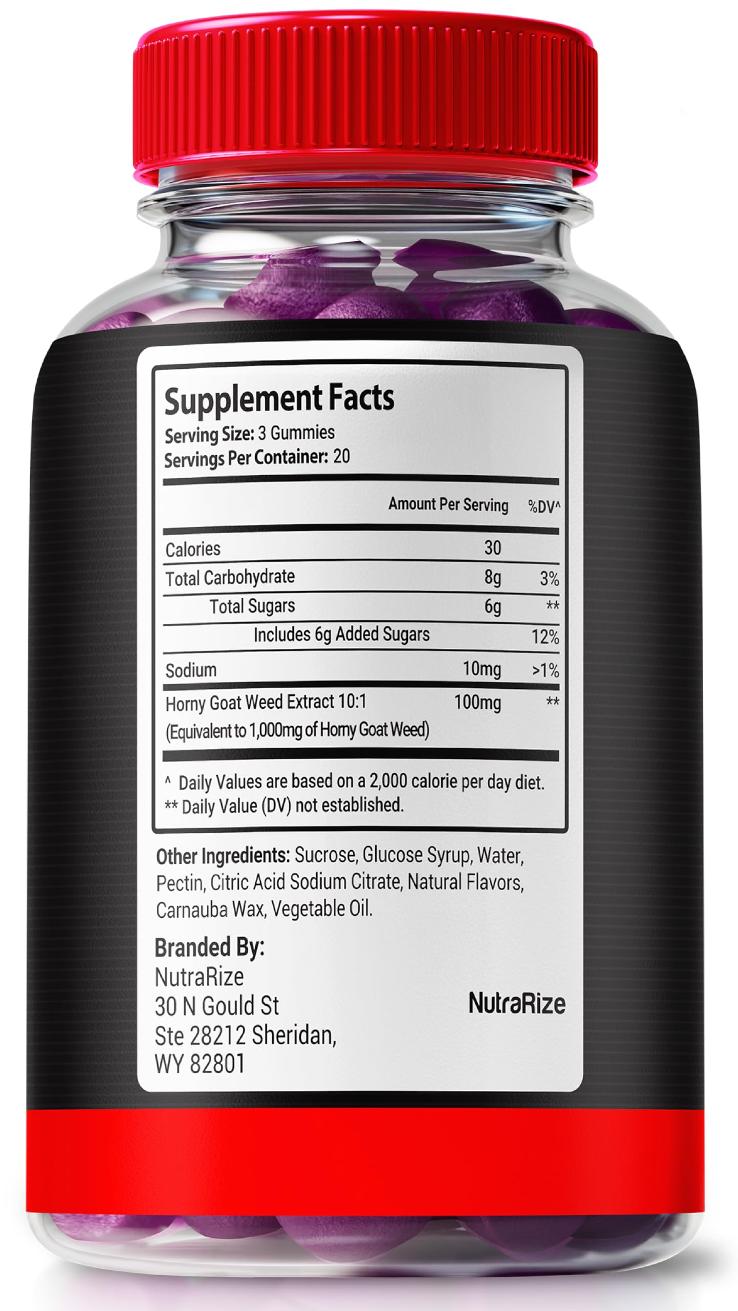 NutraRize Dominator Max Gummies for Men, 60 Count