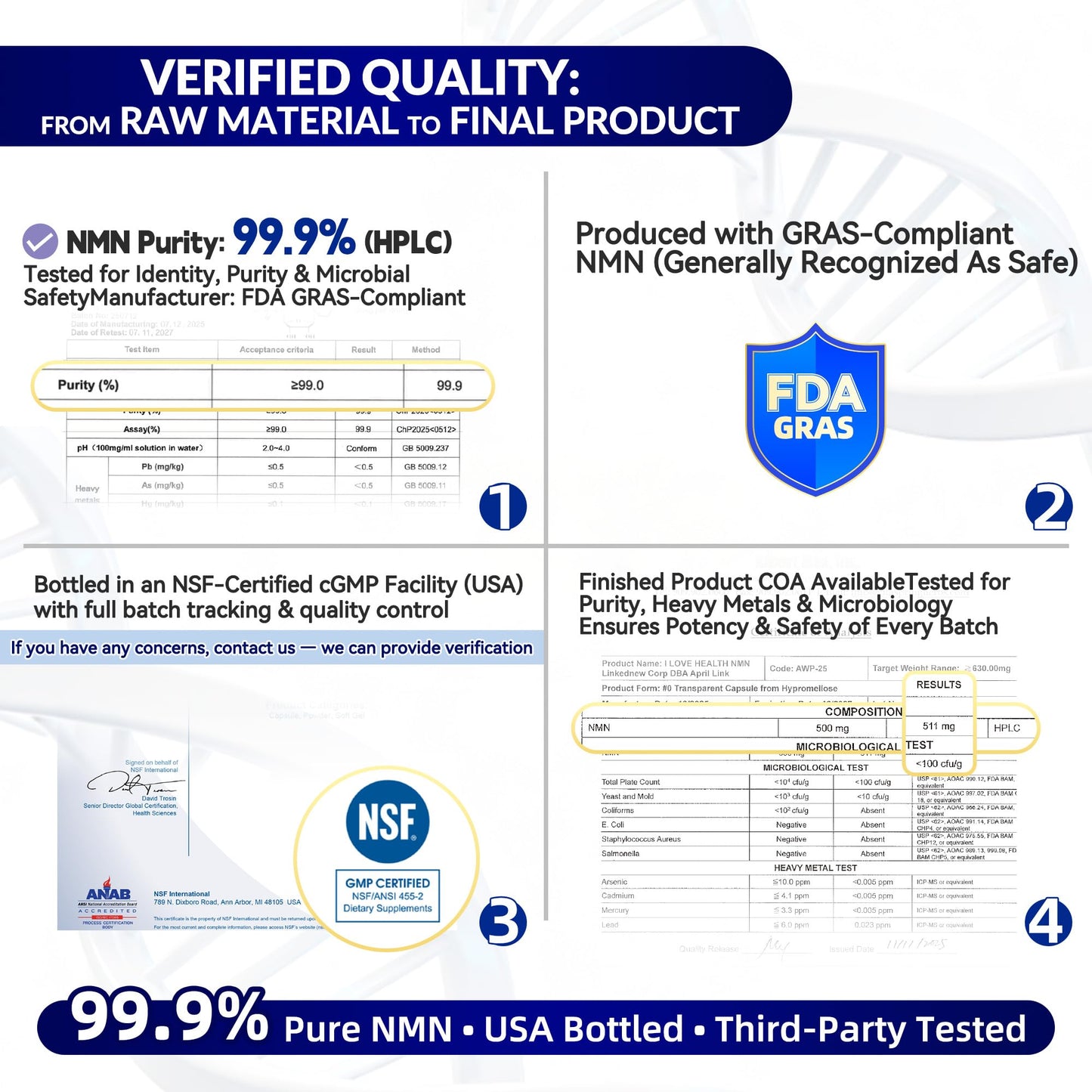 I LOVE HEALTH NMN 500MG Capsule, 60 Count