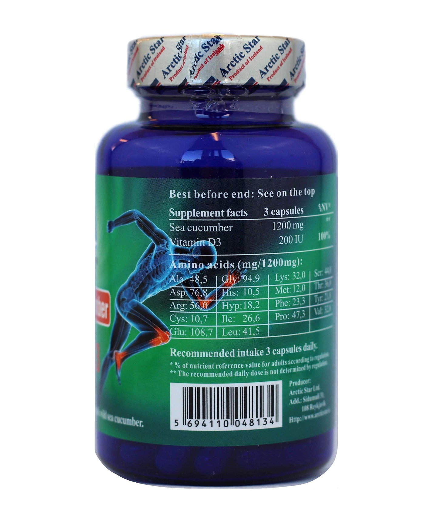 Arctic Star Sea Cucumber with Vitamin D3 Capsules 90 Capsules