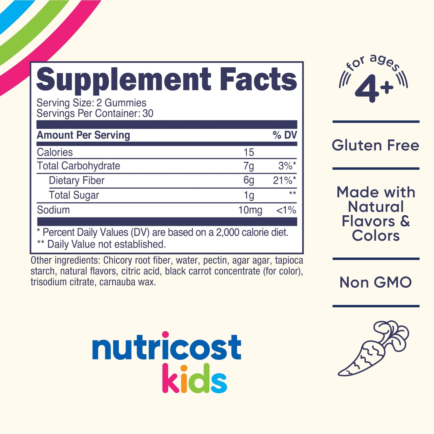 Nutricost Kids Fiber Gummies Berry, 60 Gummies