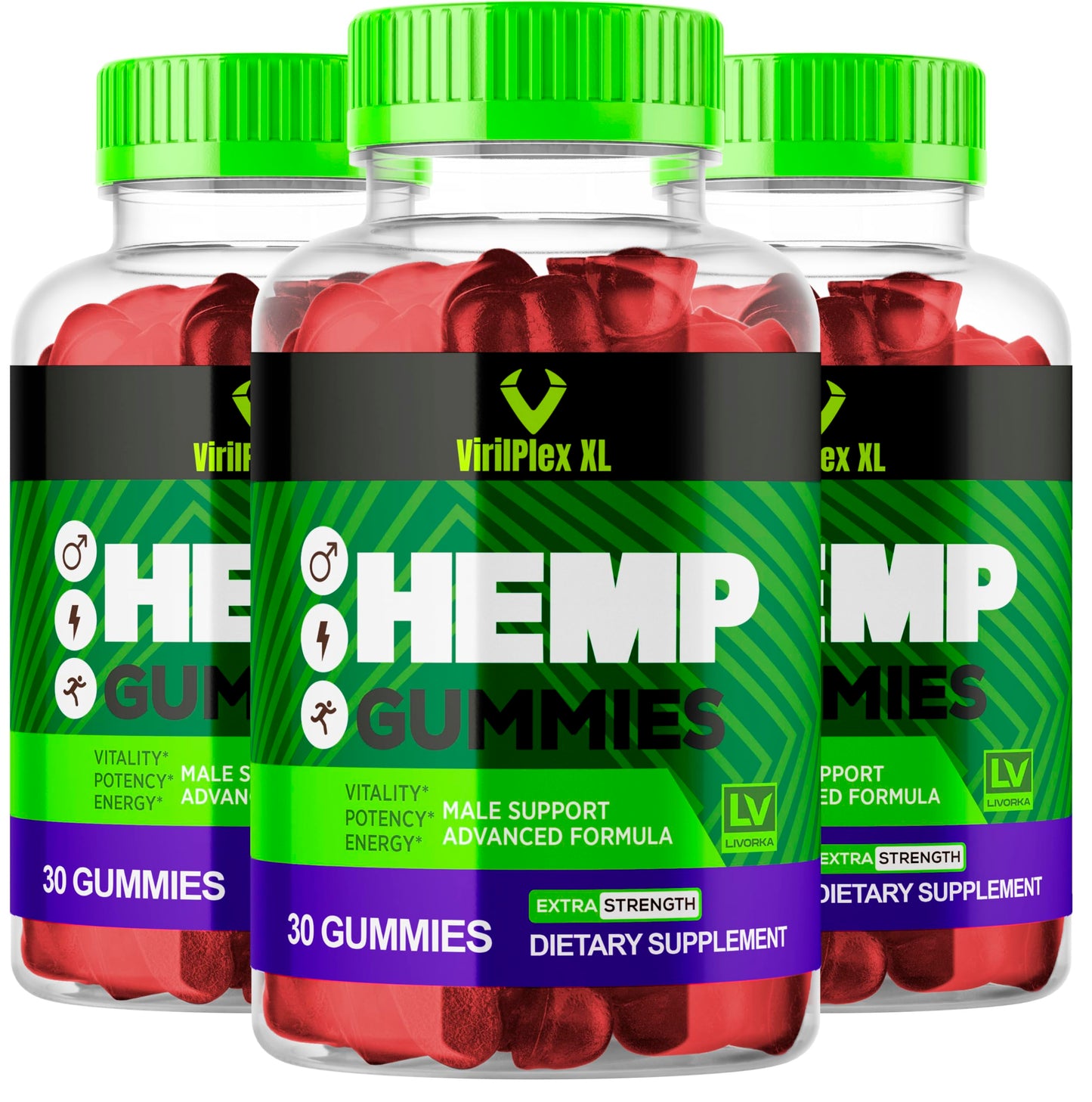 LIVORKA VirilPlex XL Gummies, 90 Gummies