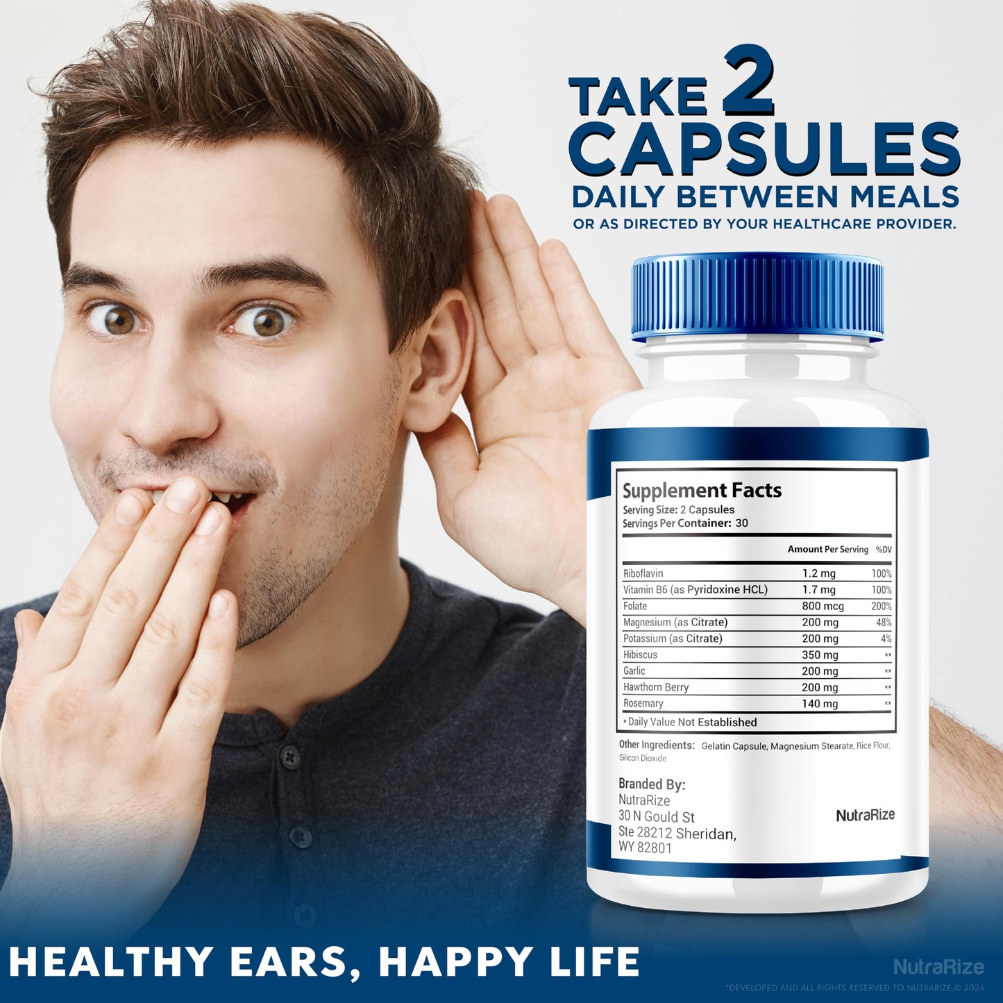 NutraRize Odiflex Ear Health Formula Capsules, 60 Count