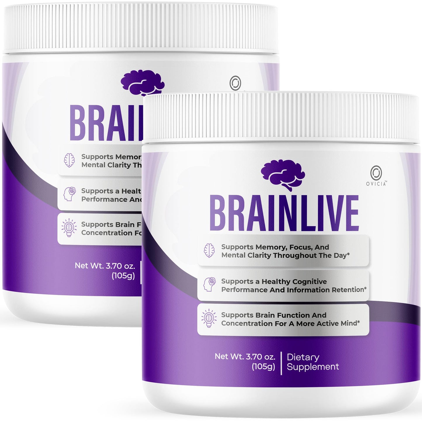 OVICIA Brainlive Powder 7.4 Ounces