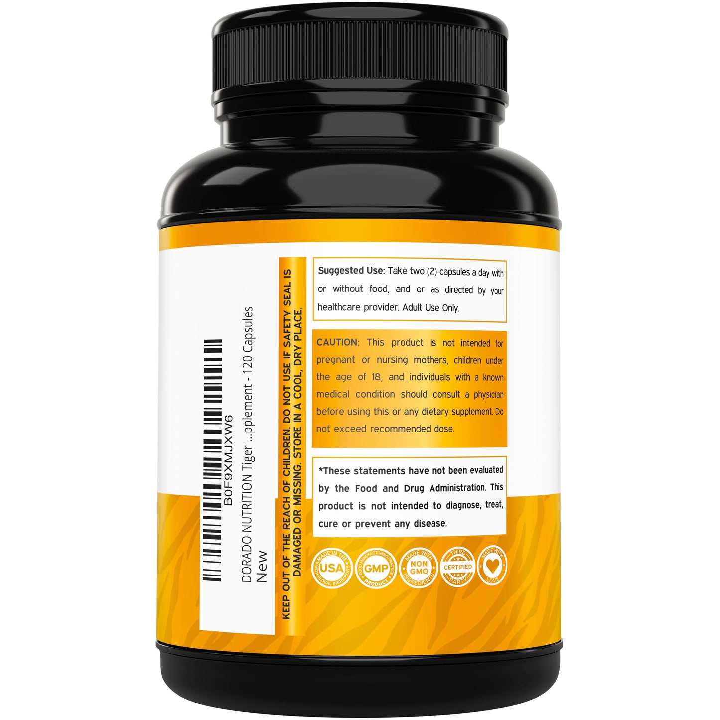 DORADO NUTRITION Tiger Milk Mushroom Supplement Capsule 120 Count