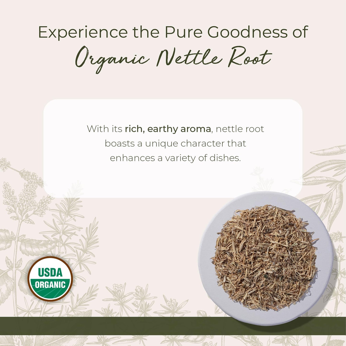 Starwest Botanicals Nettle Root Organic Powder 16 Ounce