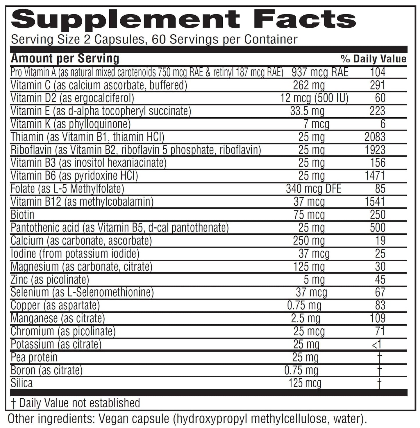 Vitanica Vegan Symmetry Capsules 120 Count