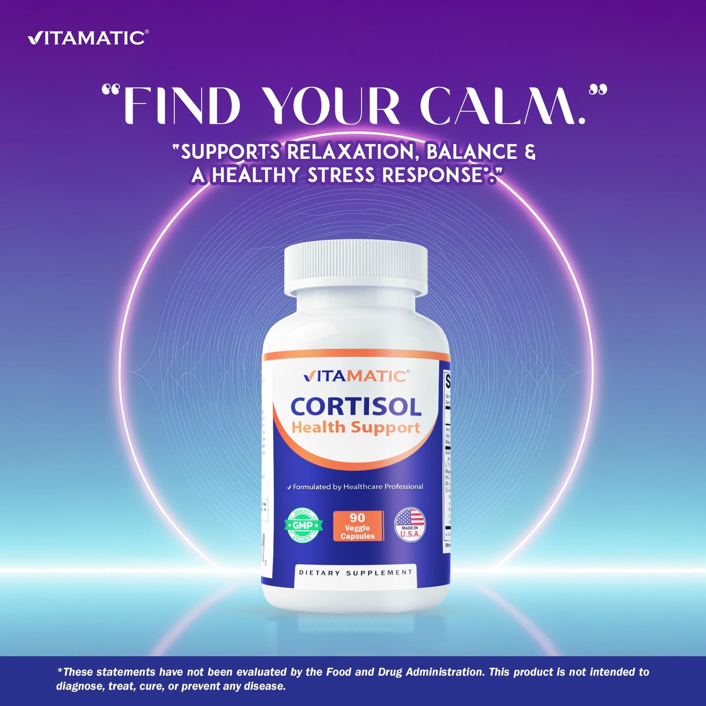 Vitamatic Cortisol Health Support Capsule 90 Count