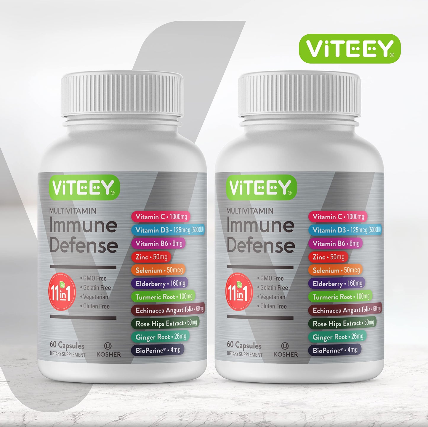 Viteey 11 in 1 Immune Support Supplement Capsule 120 Count