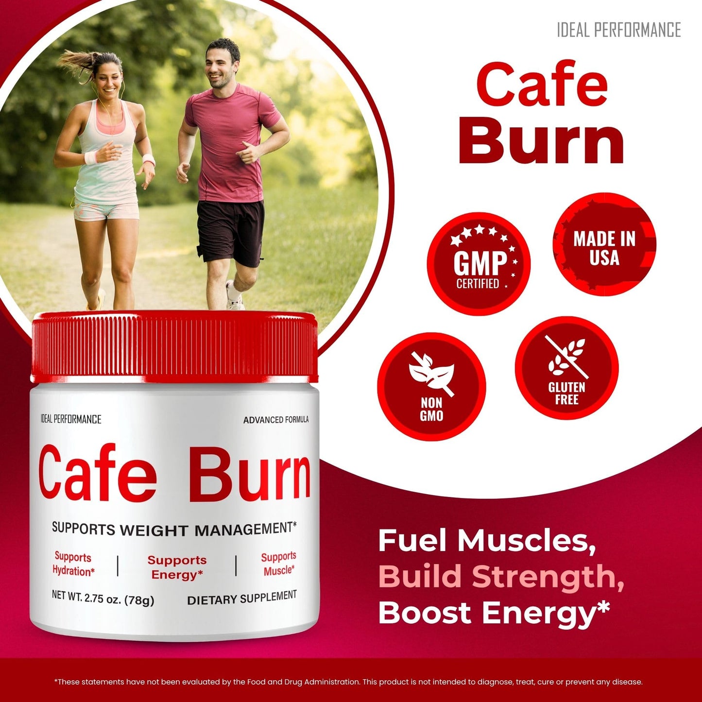 IDEAL PERFORMANCE Cafe Burn Powder 6 oz
