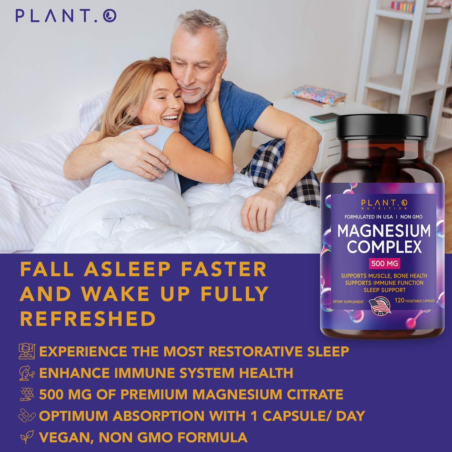 PLANT.O NUTRITION Premium Magnesium Supplement Capsule 120