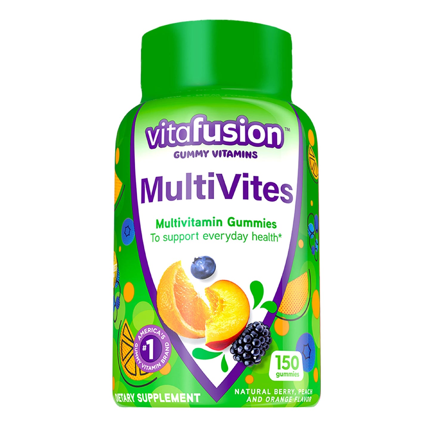 Vitafusion MultiVites Gummy Multivitamins for Adults with 12 Vitamins and Minerals & Magnesium Gummy Supplement, 60 Gummies