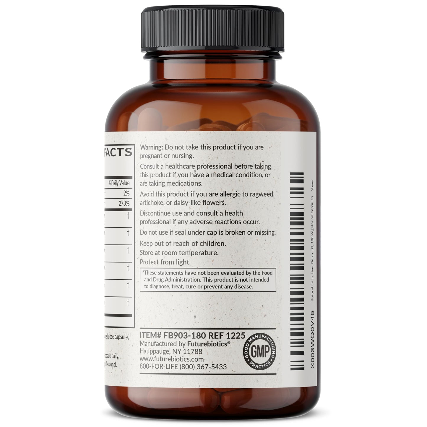 Futurebiotics Liver Detox Advanced Detox & Cleanse Formula Capsules, 180