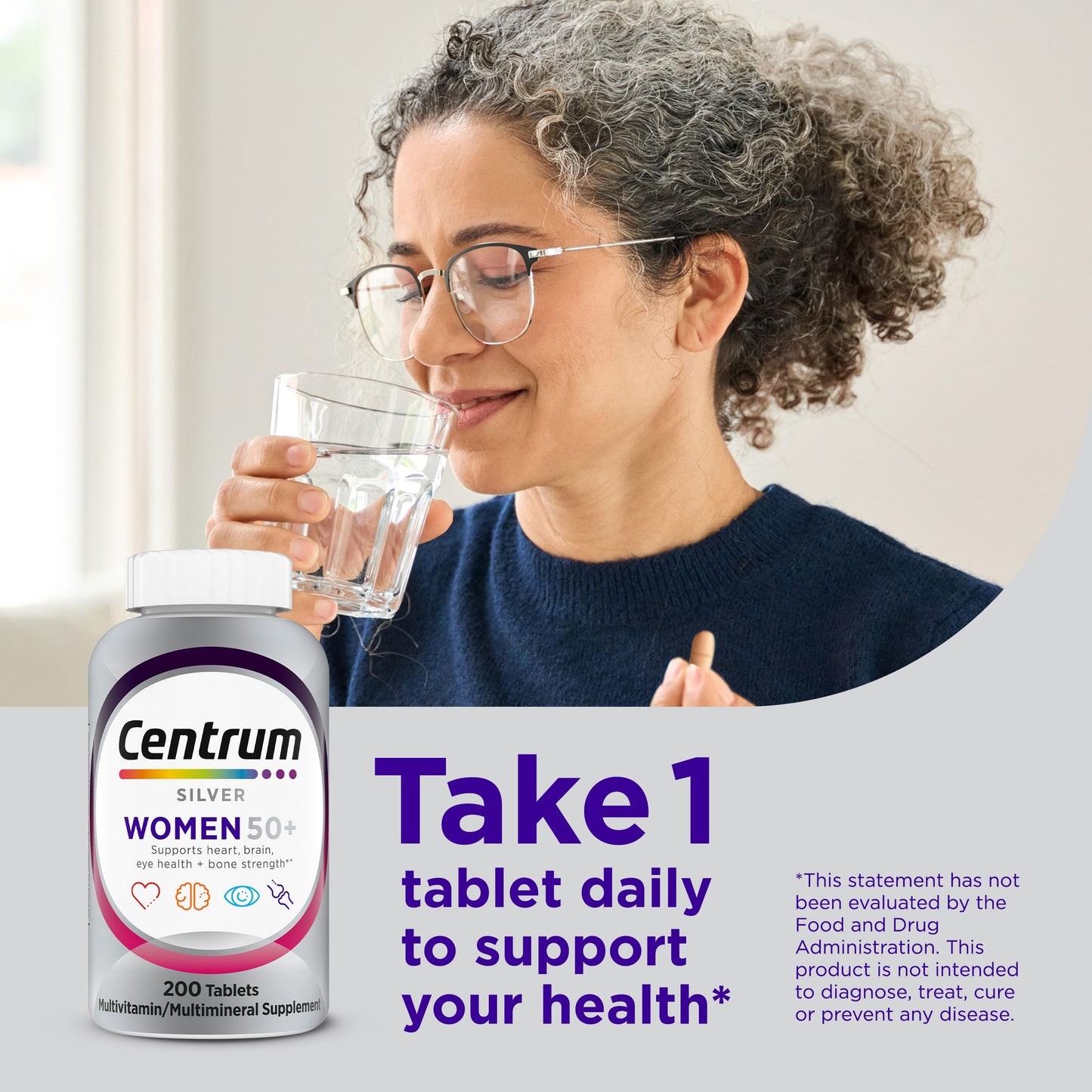 Centrum Silver Women's Multivitamin Tablets, 200 Count