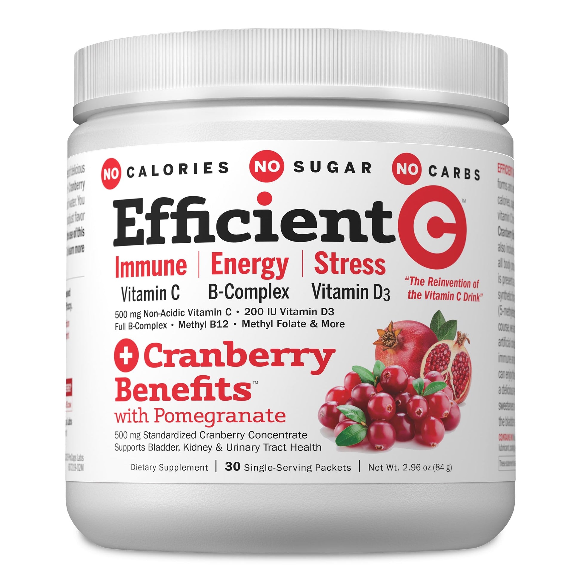 ANDREW LESSMAN Efficient C + Cranberry Benefits Powder, 30 Packets
