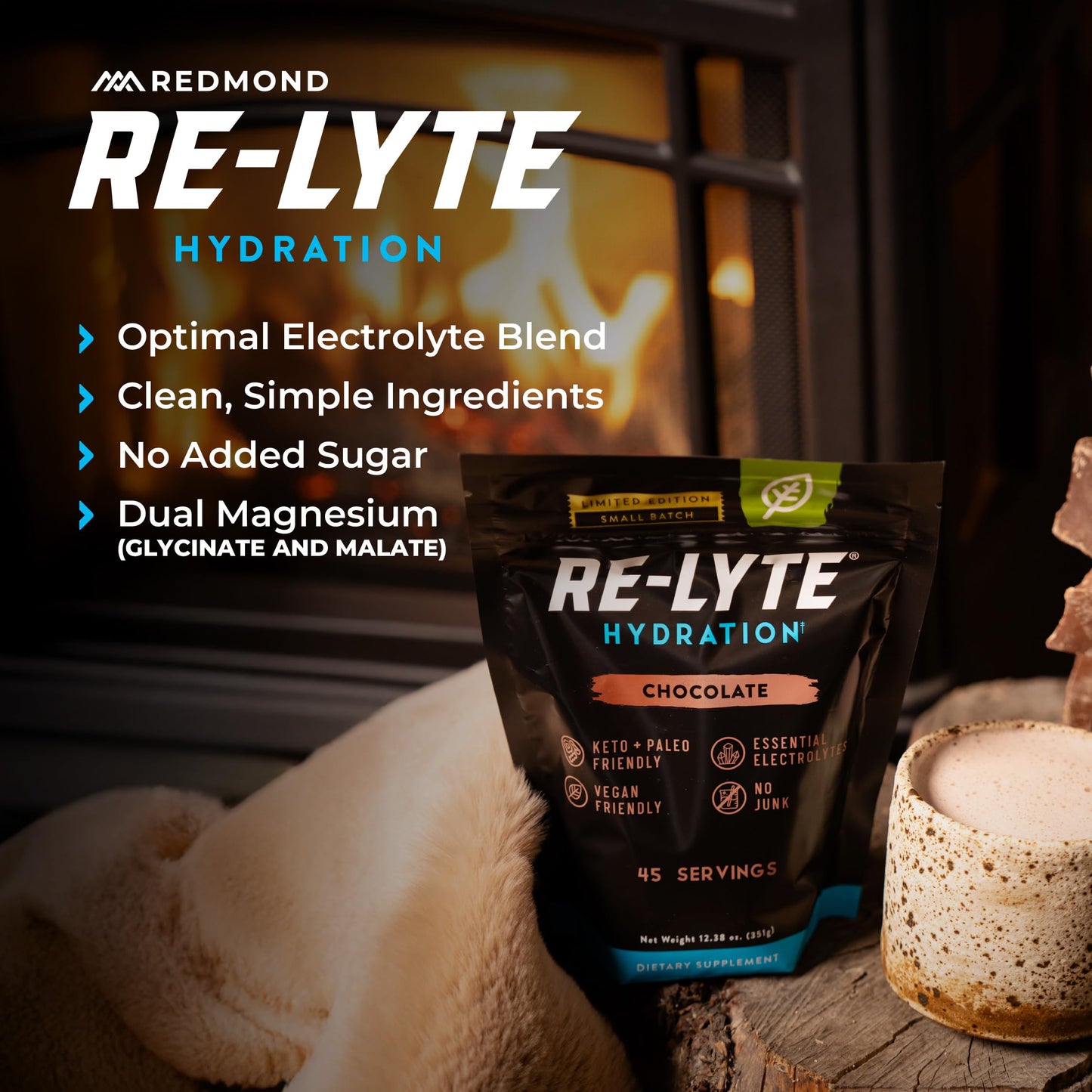 REDMOND Re-Lyte Hydration Electrolyte Mix Powder 7.62 Ounce