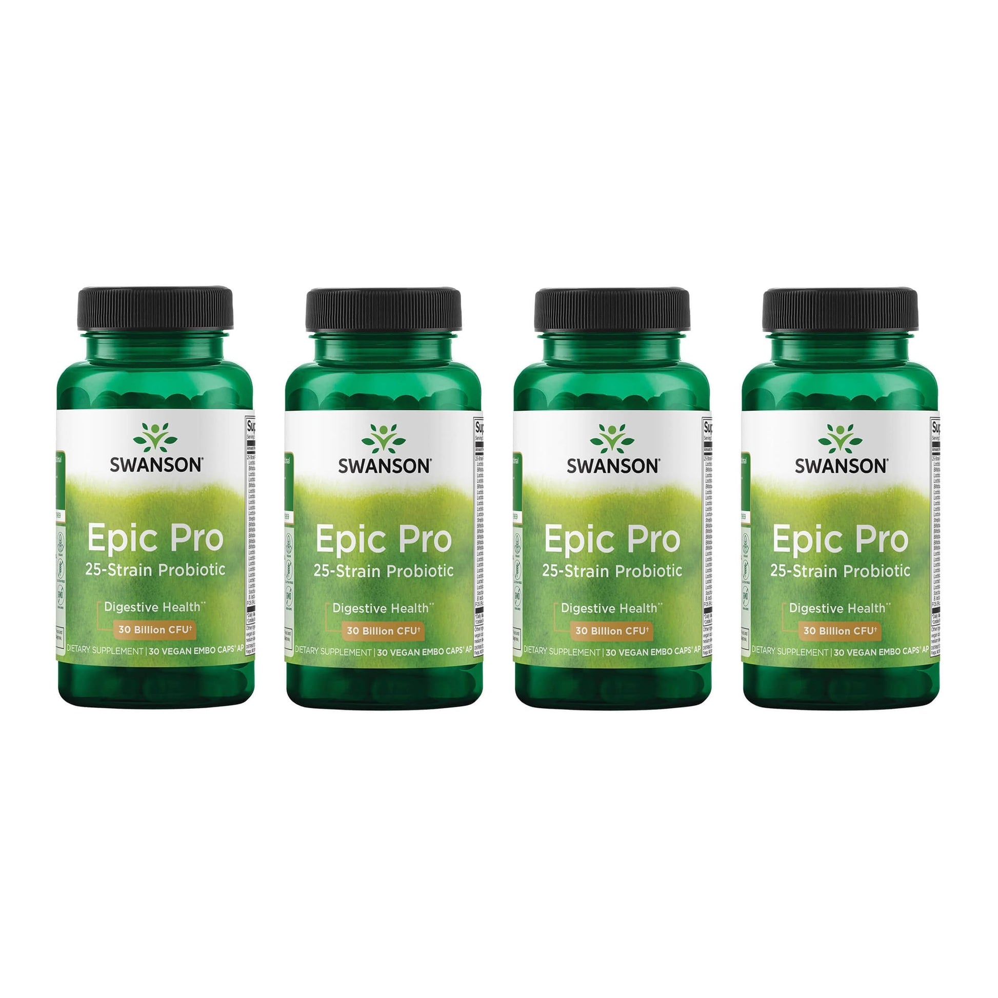 Swanson Epic-Pro 25-Strain Probiotic with Prebiotic FOS Capsules 120
