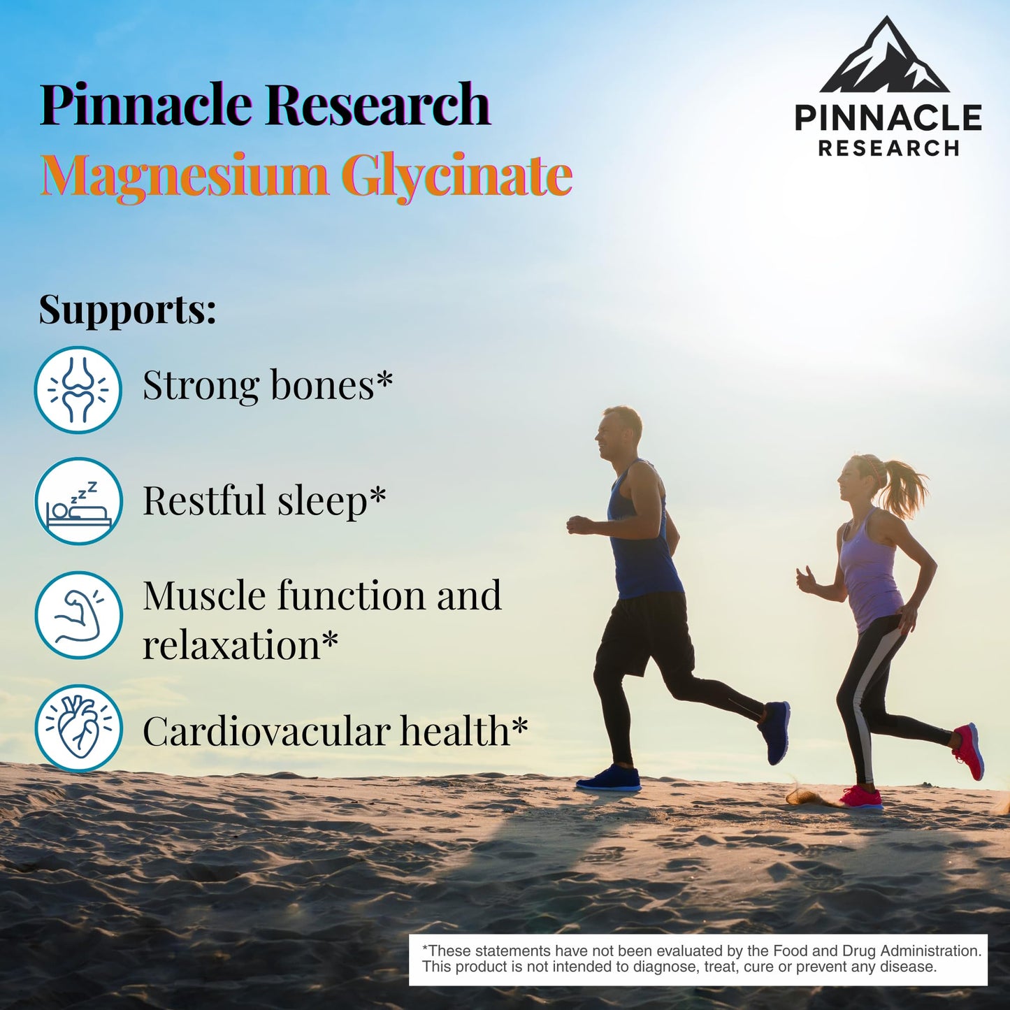 Pinnacle Research Magnesium Glycinate Advanced Strength Capsules, 120 Count