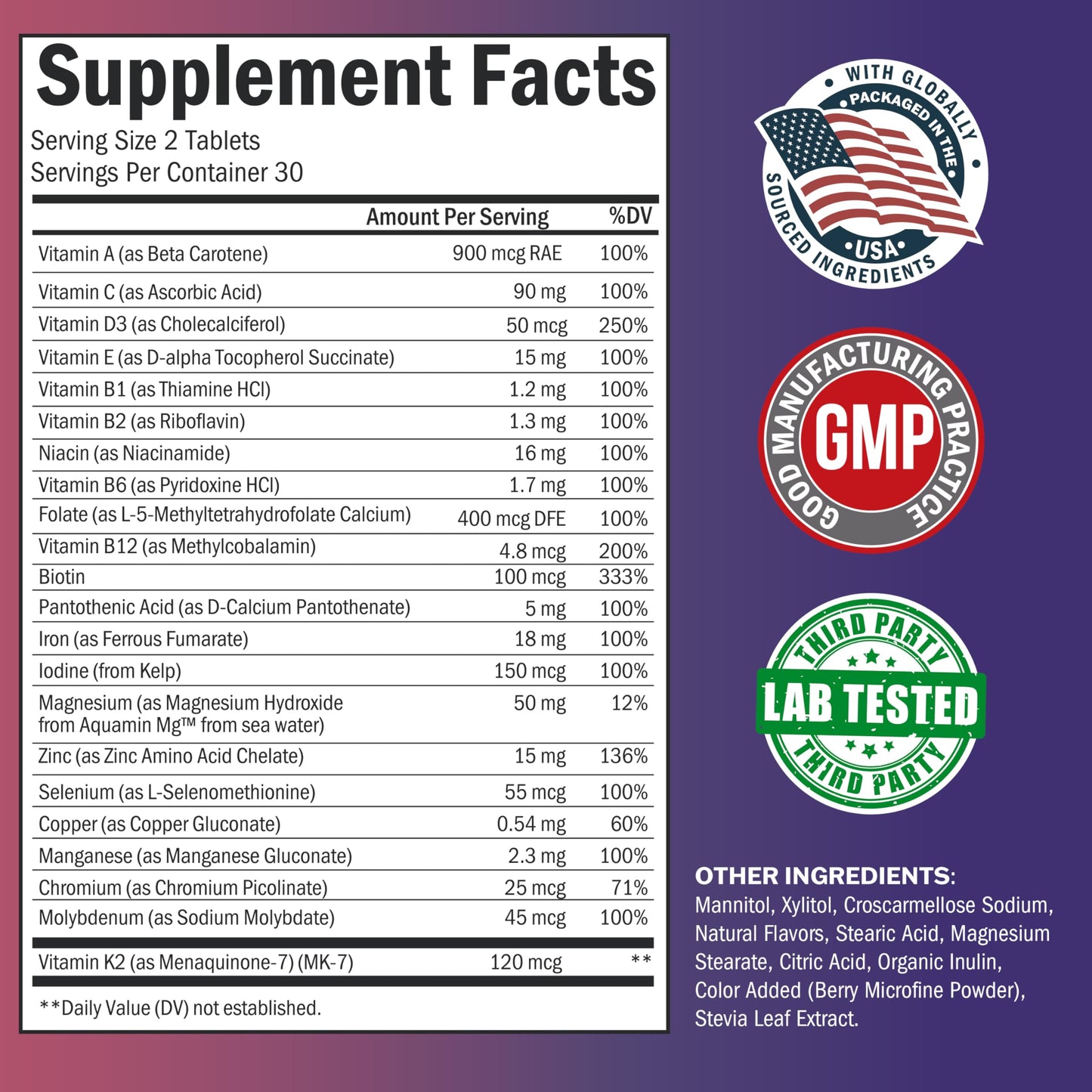 BioSchwartz Bariatric Multivitamin with Iron 60 Tablets