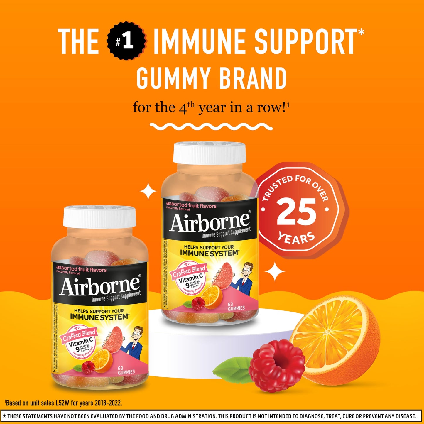 Airborne Vitamin C Gummies 750mg, 126 Gummies