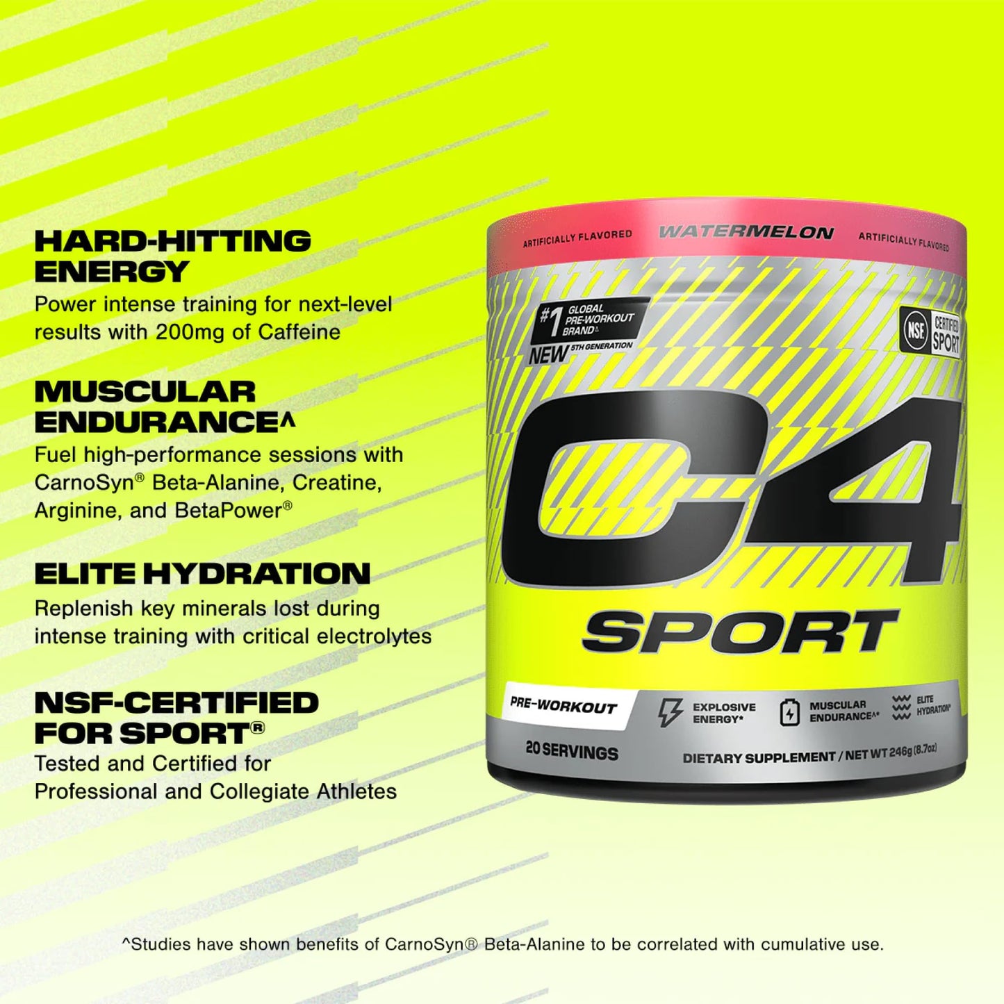 C4 Sport Pre Workout Powder, 20 Servings