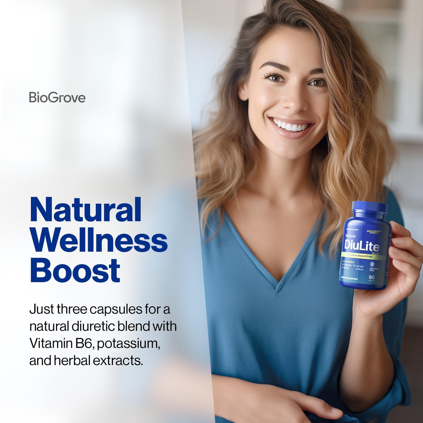 BioGrove Water Pills for Swollen Feet and Legs Capsule 90 Count