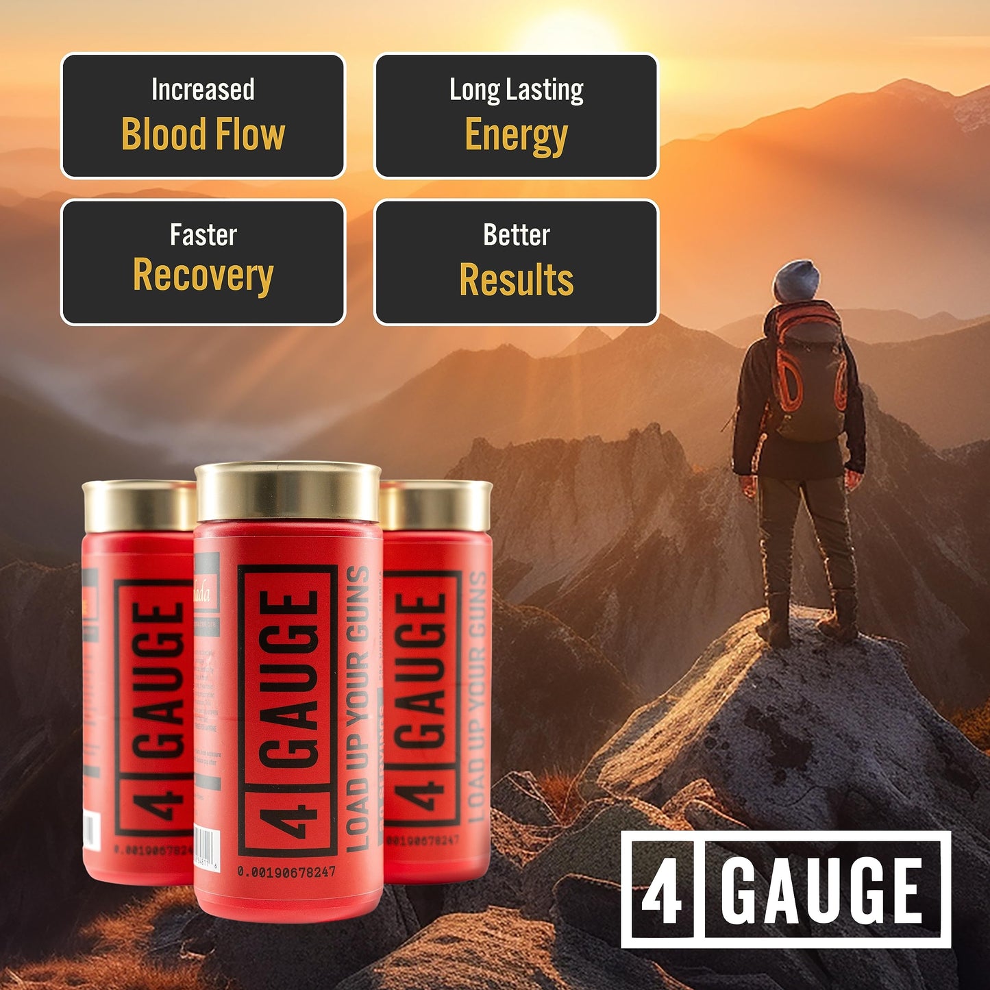 4 Gauge Fitness Explosive Preworkout Without The Jitters Powder 10 Ounce