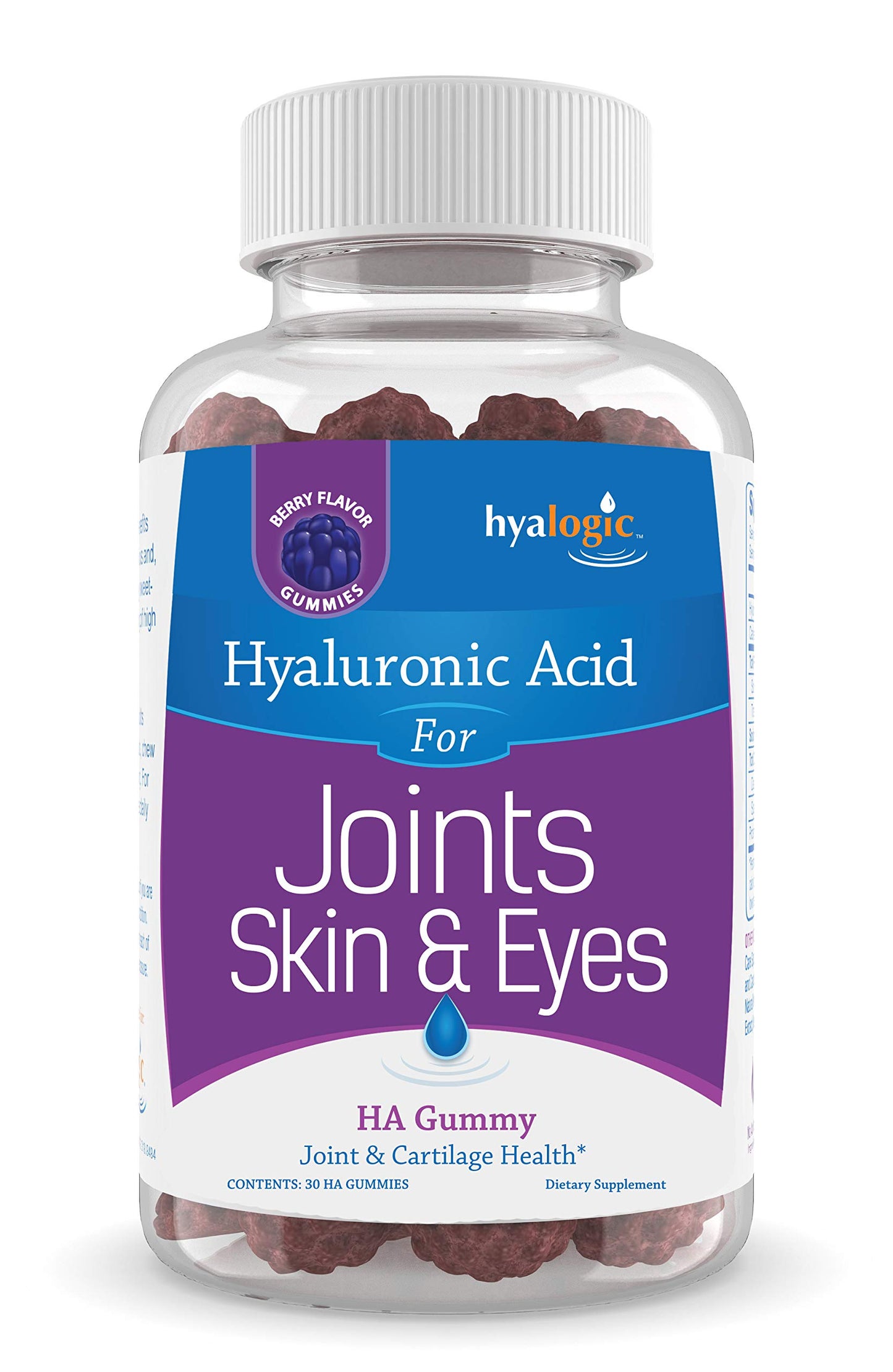 Hyalogic Hyaluronic Acid Gummies Chewable, 30 Count