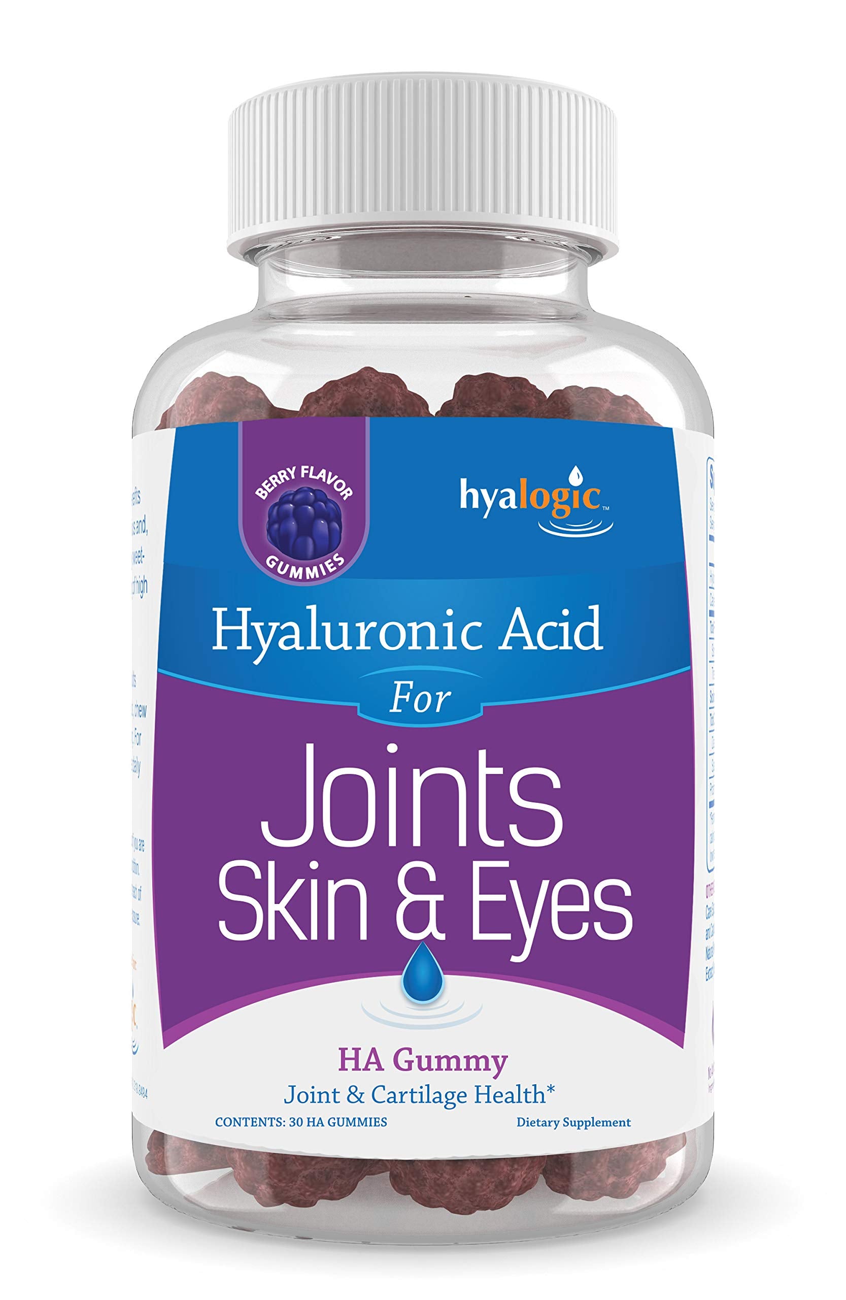 Hyalogic Hyaluronic Acid Gummies Chewable, 30 Count