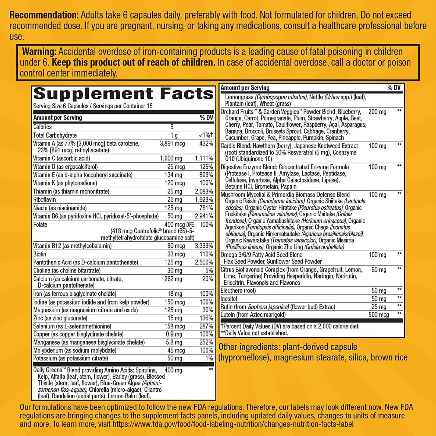 Nature's Way Alive! Max6 Daily Capsules, 90 Count