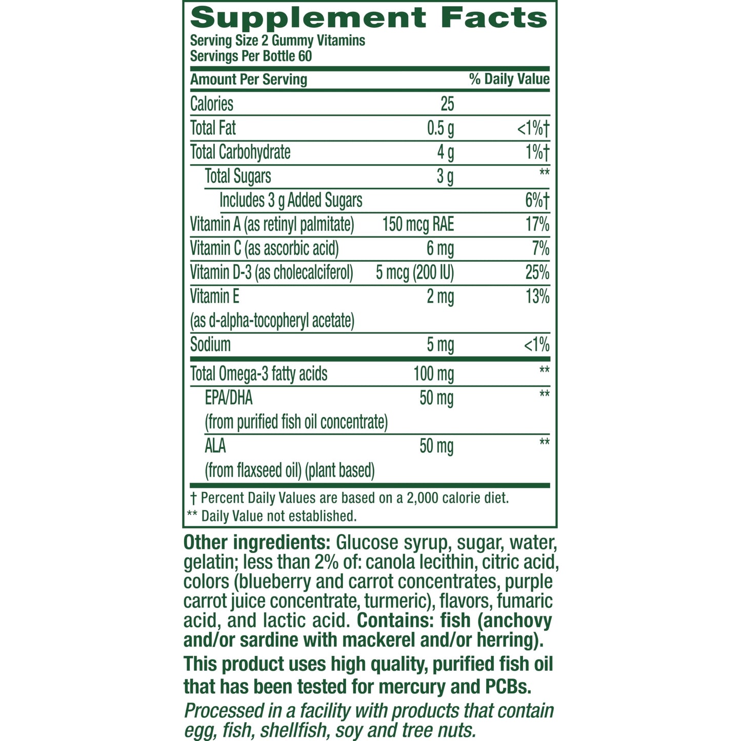 Vitafusion Omega-3 Gummy Vitamins, 120 Count