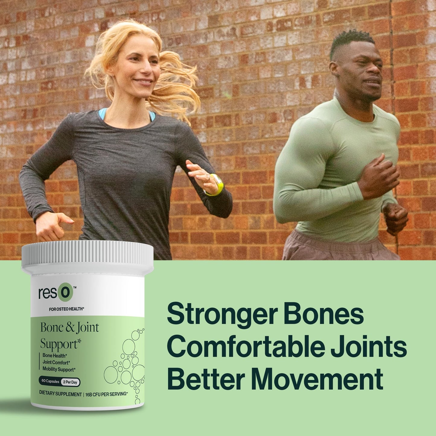 ResBiotic Bone & Joint Postbiotic for Women & Men Capsules, 60 Count