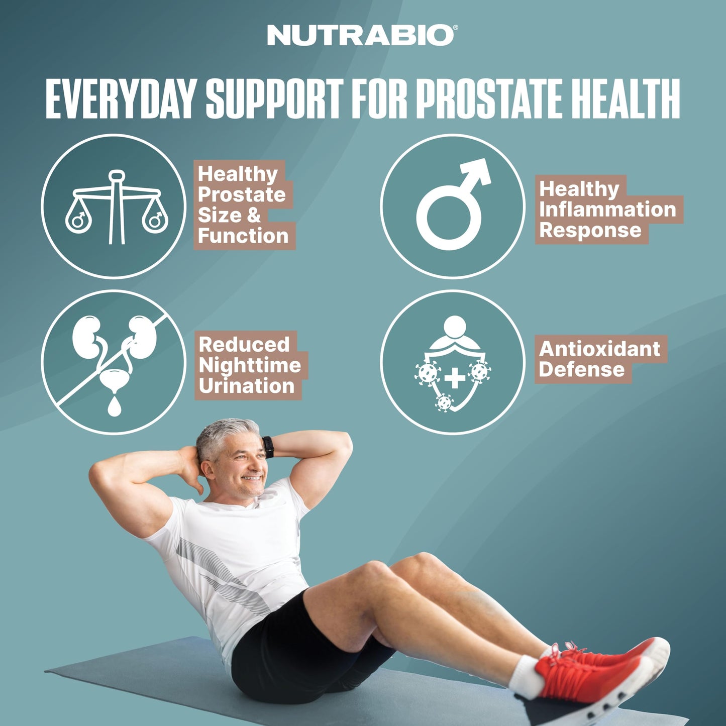 NutraBio Prostate Advanced Prostate Function Support Inflammation Defense and Antioxidant Support Capsules 90