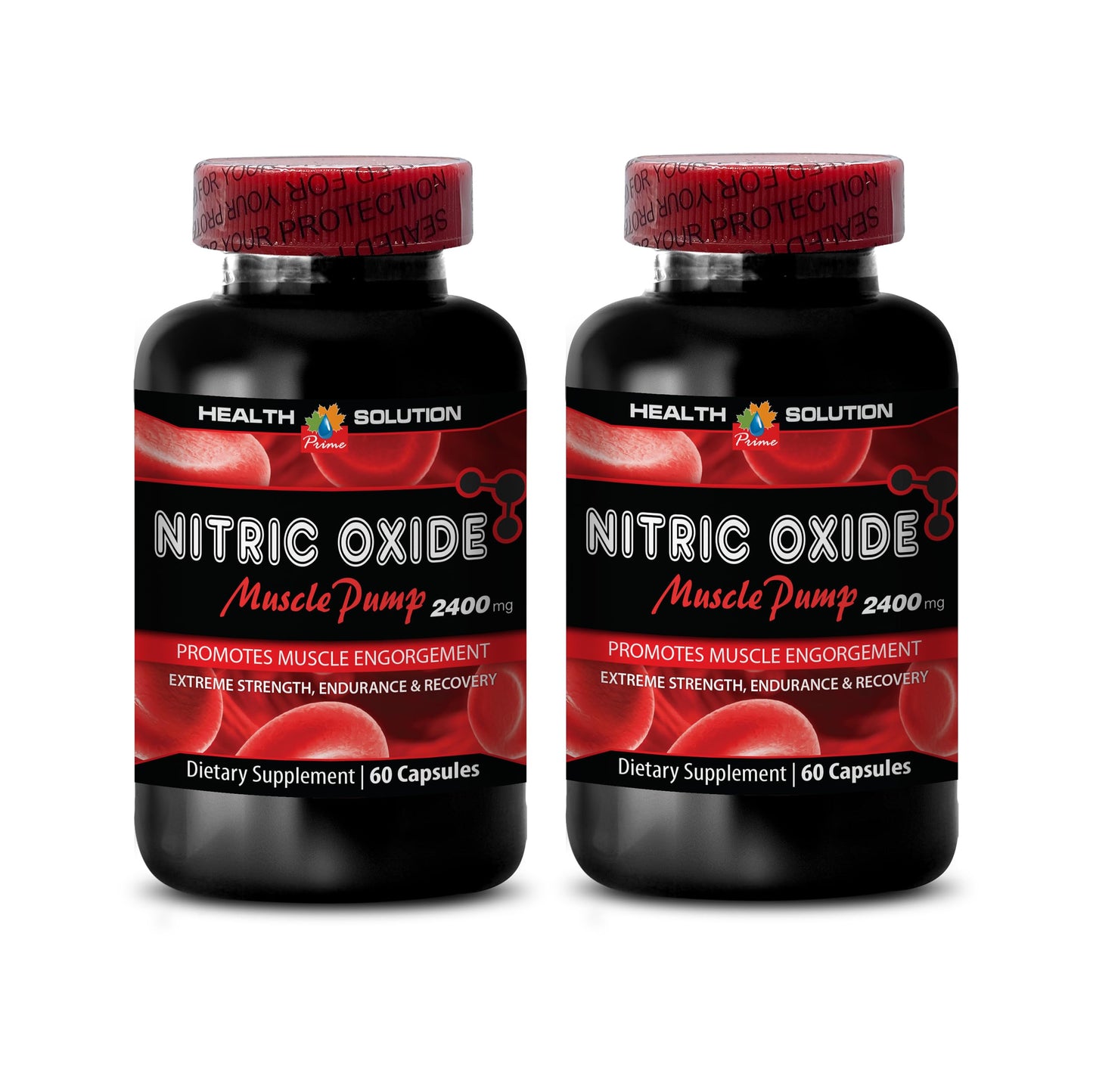 Health Solution Prime Boost Nitric Oxide 2400mg Muscle Pump Capsules 120