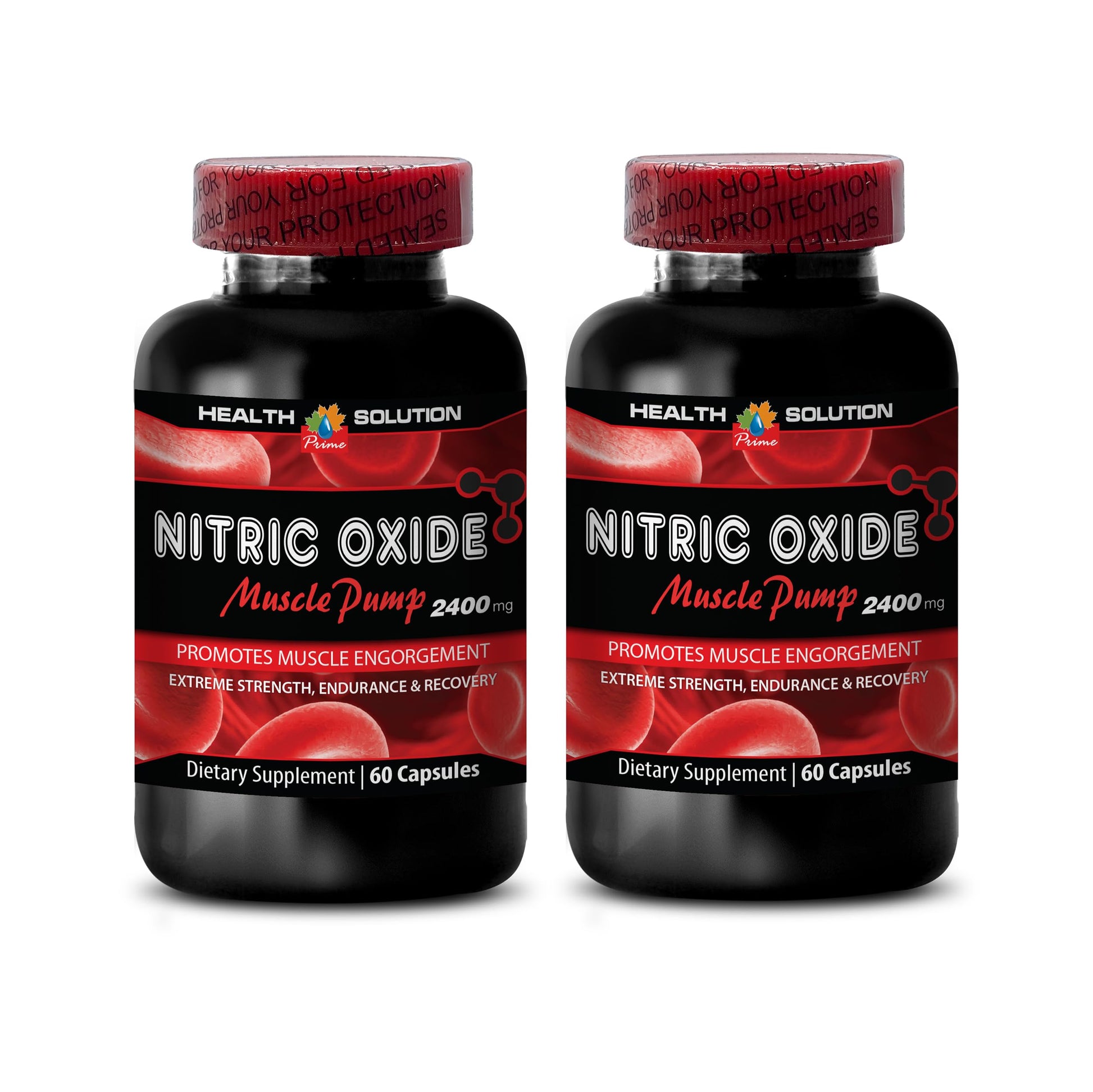 Health Solution Prime Boost Nitric Oxide 2400mg Muscle Pump Capsules 120
