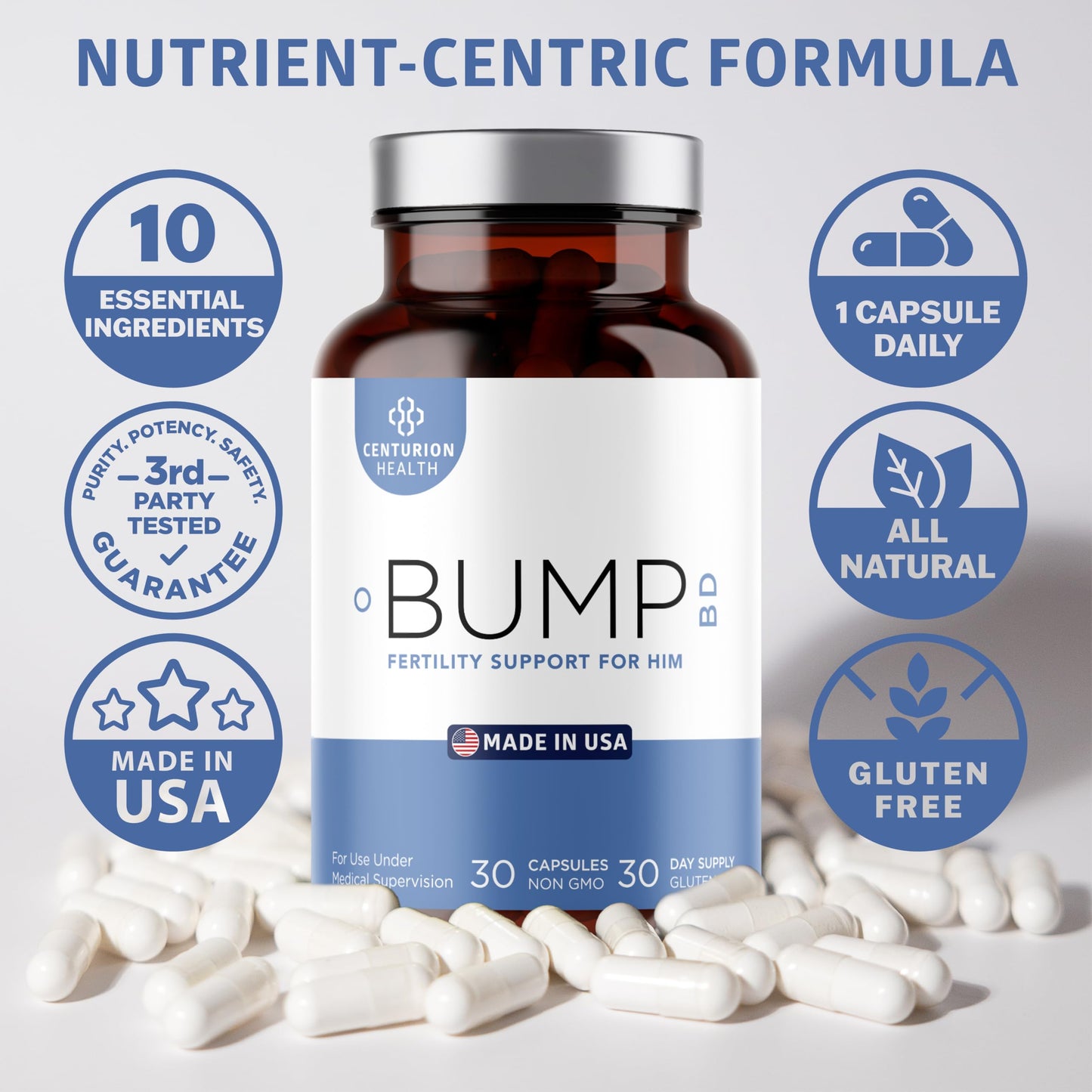 Centurion Health Bump BD Capsules, 30 Capsules